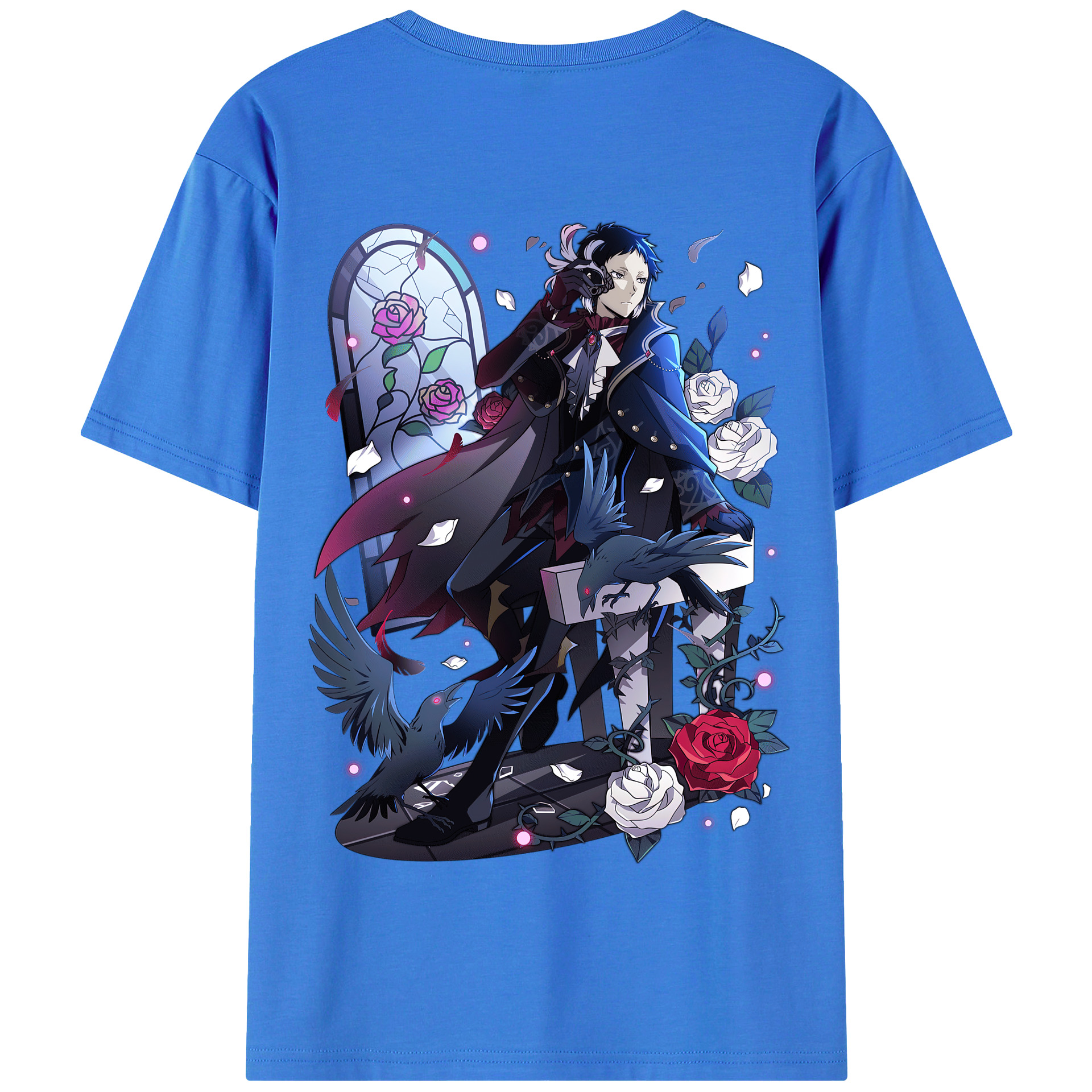 （画像用） 文豪ストレイドッグス Bungo Stray Dogs 綿100％半袖Tシャツ（背面プリント）