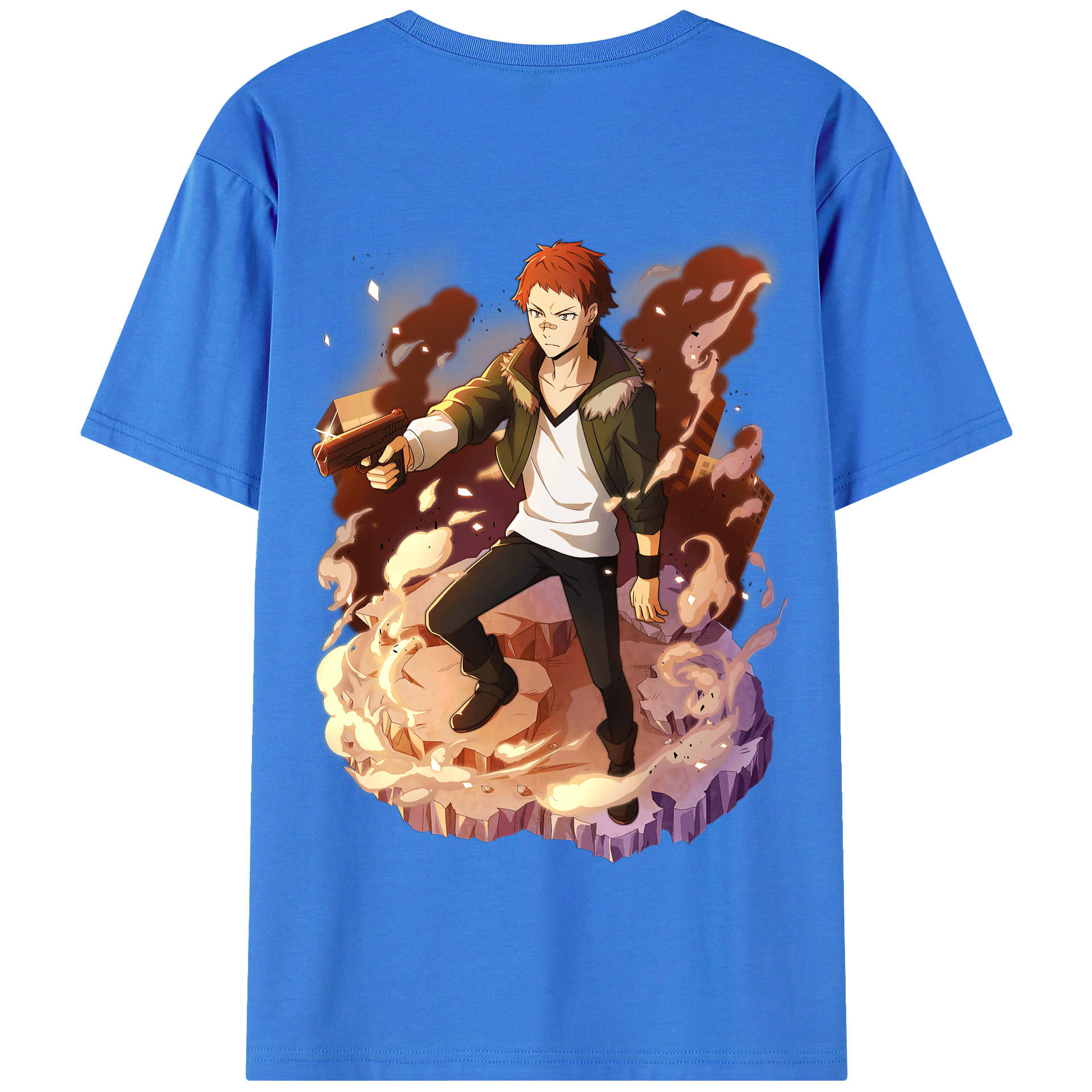 （画像用） 文豪ストレイドッグス Bungo Stray Dogs 綿100％半袖Tシャツ（背面プリント）