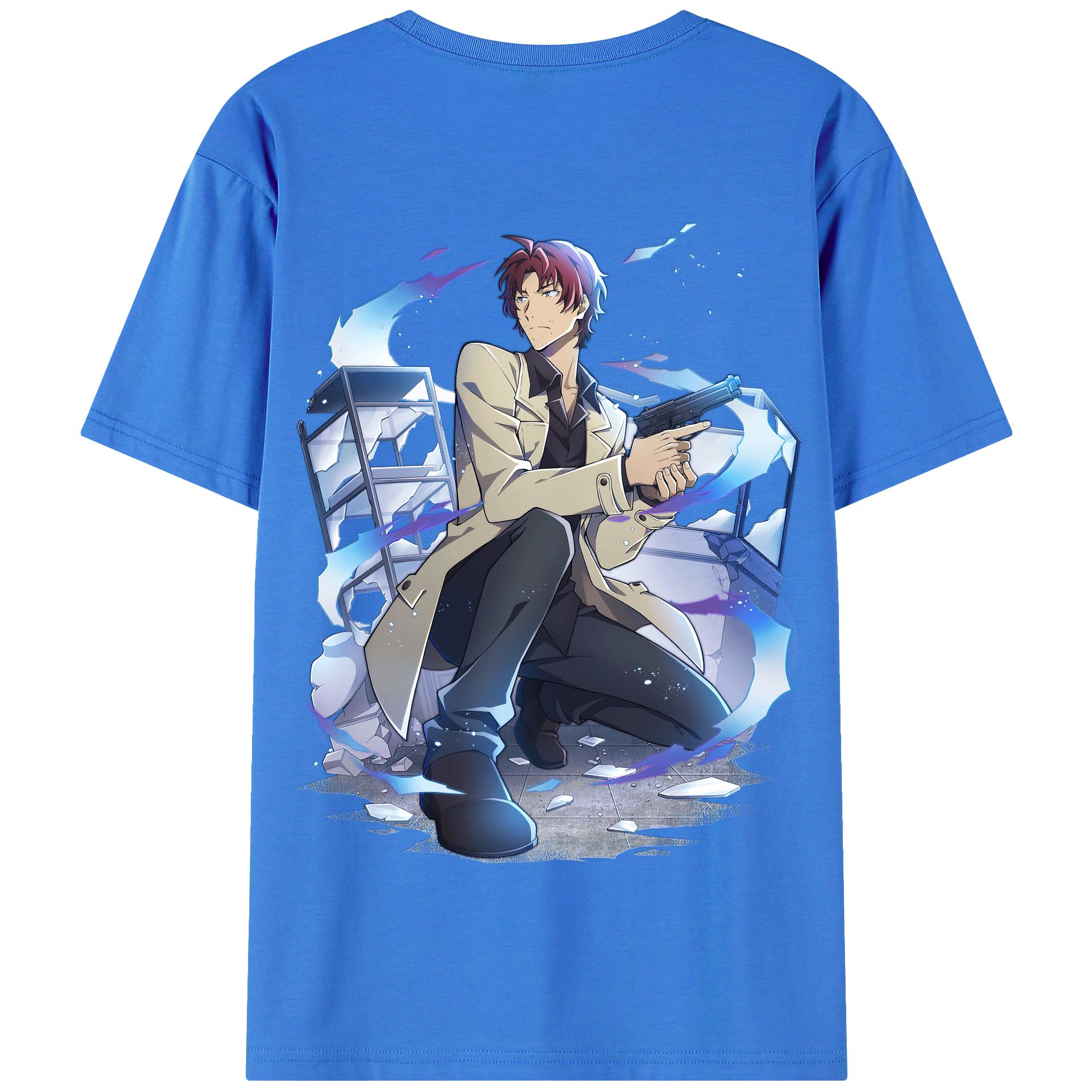 （画像用） 文豪ストレイドッグス Bungo Stray Dogs 綿100％半袖Tシャツ（背面プリント）