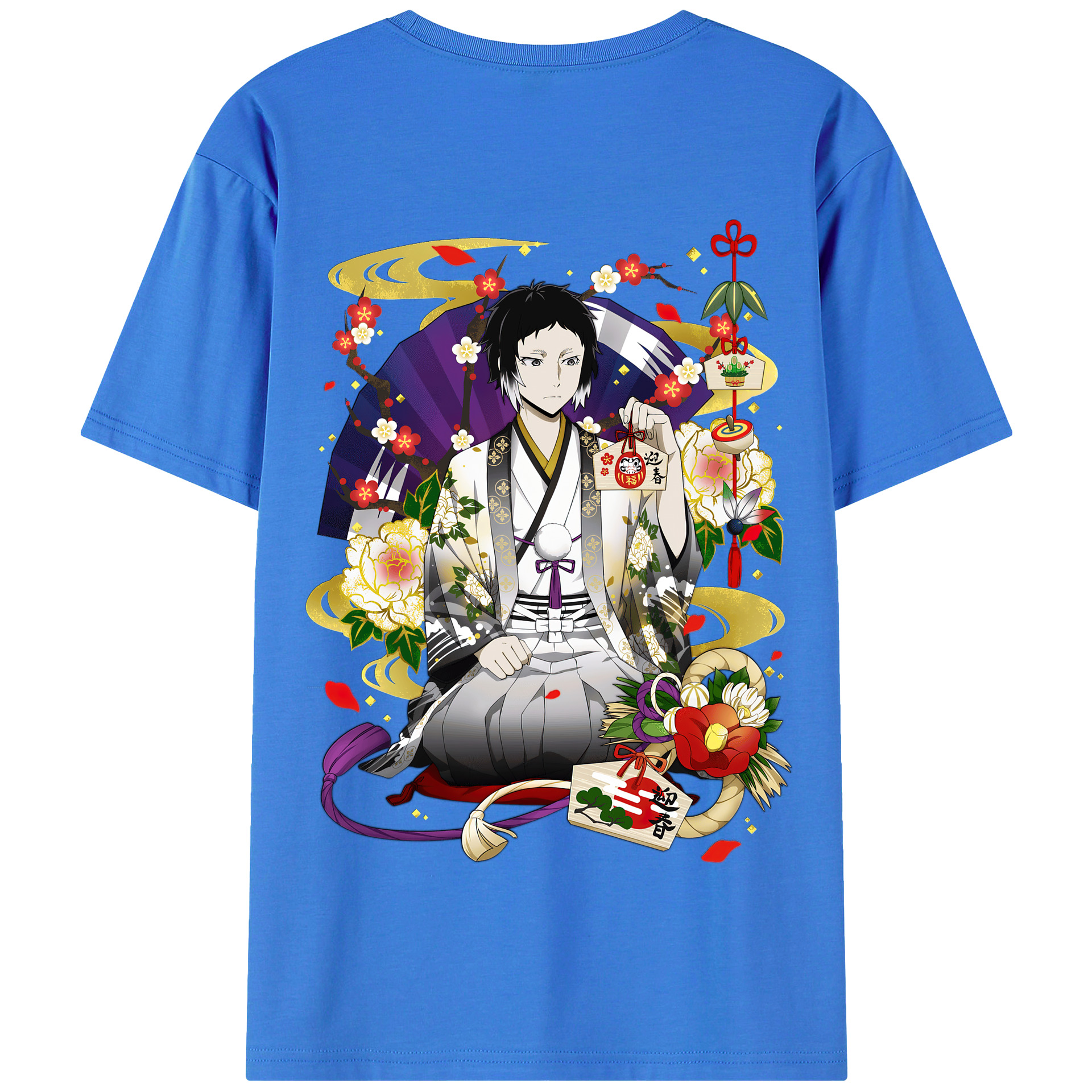 （画像用） 文豪ストレイドッグス Bungo Stray Dogs 綿100％半袖Tシャツ（背面プリント）