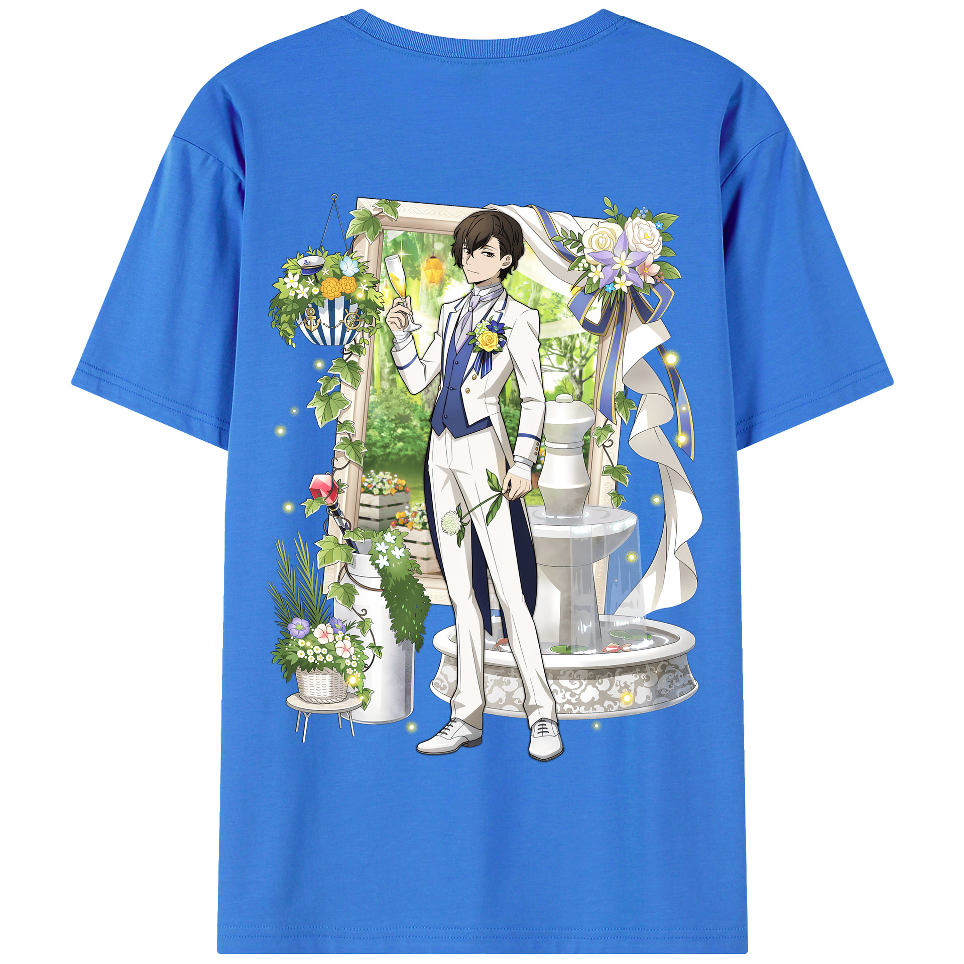 （画像用） 文豪ストレイドッグス Bungo Stray Dogs 綿100％半袖Tシャツ（背面プリント）