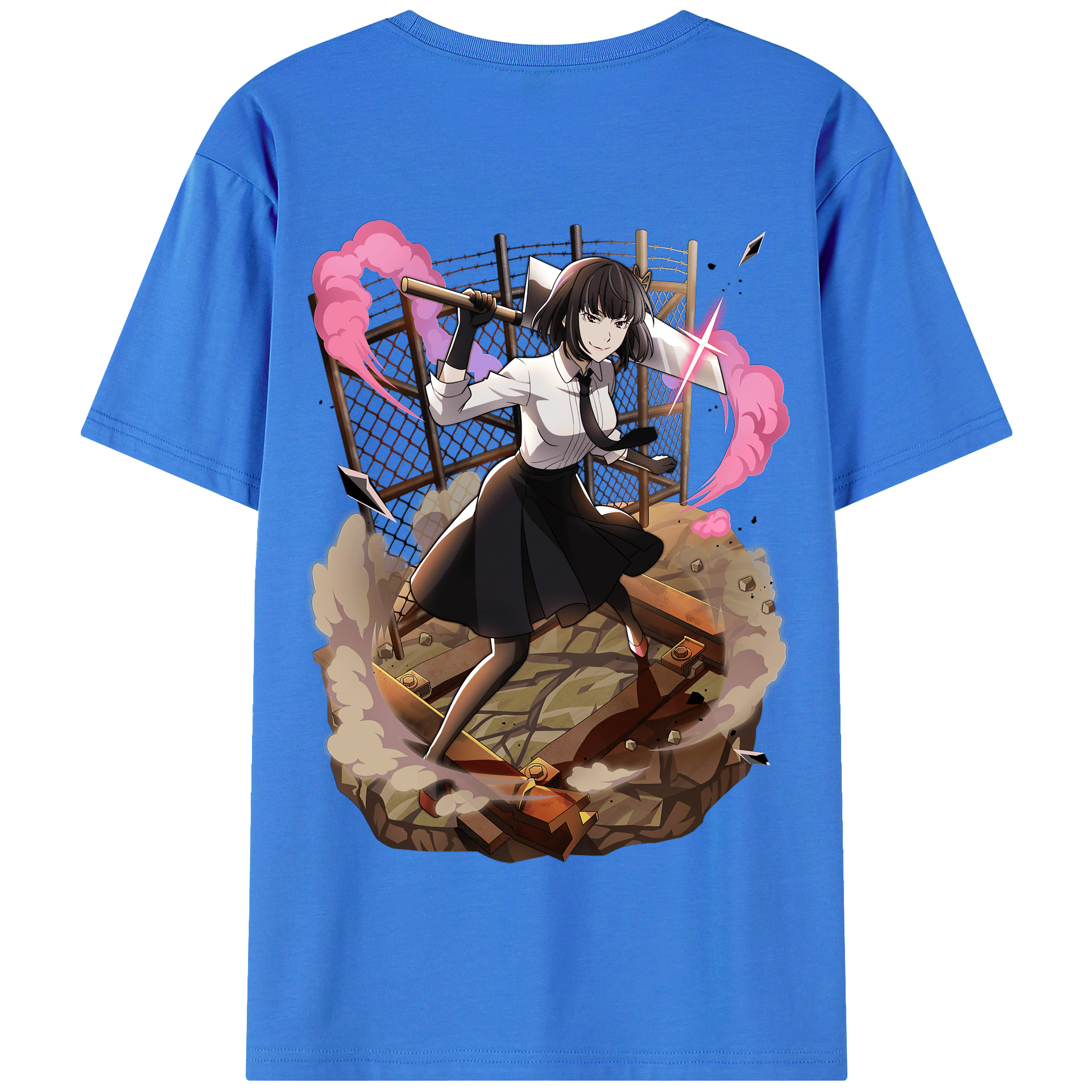 （画像用） 文豪ストレイドッグス Bungo Stray Dogs 綿100％半袖Tシャツ（背面プリント）