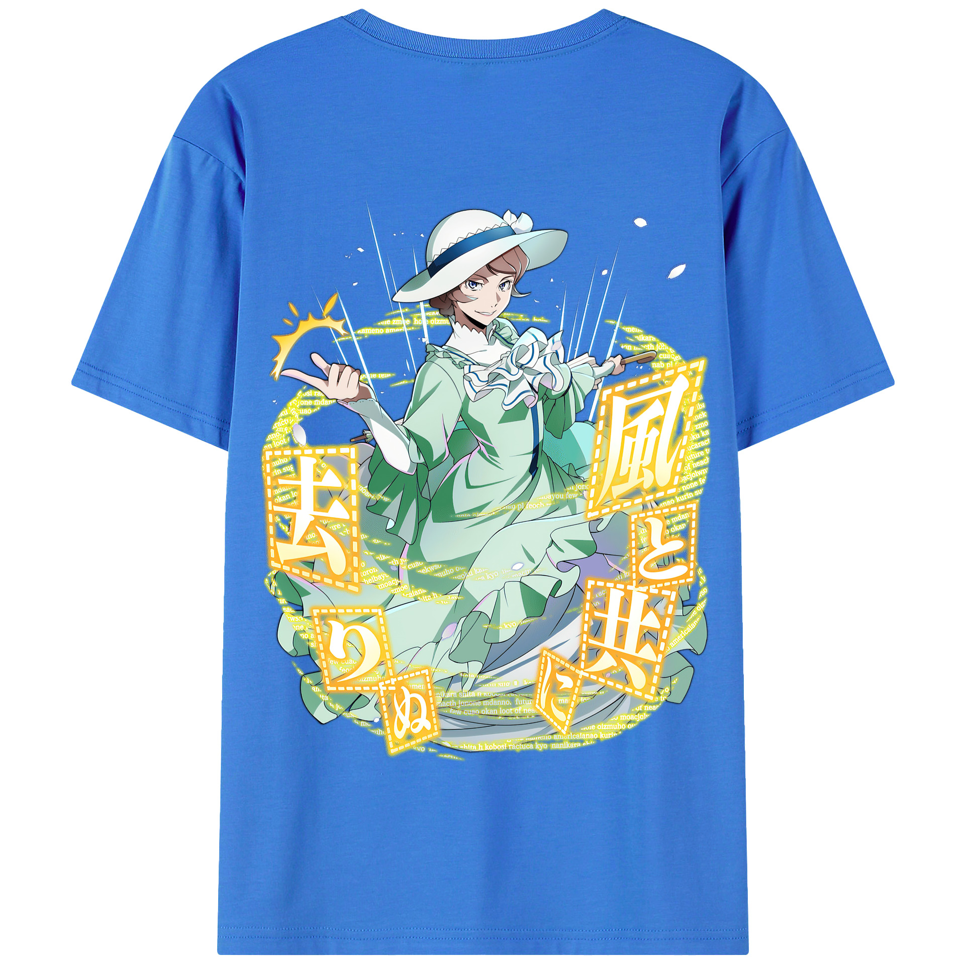 （画像用） 文豪ストレイドッグス Bungo Stray Dogs 綿100％半袖Tシャツ（背面プリント）