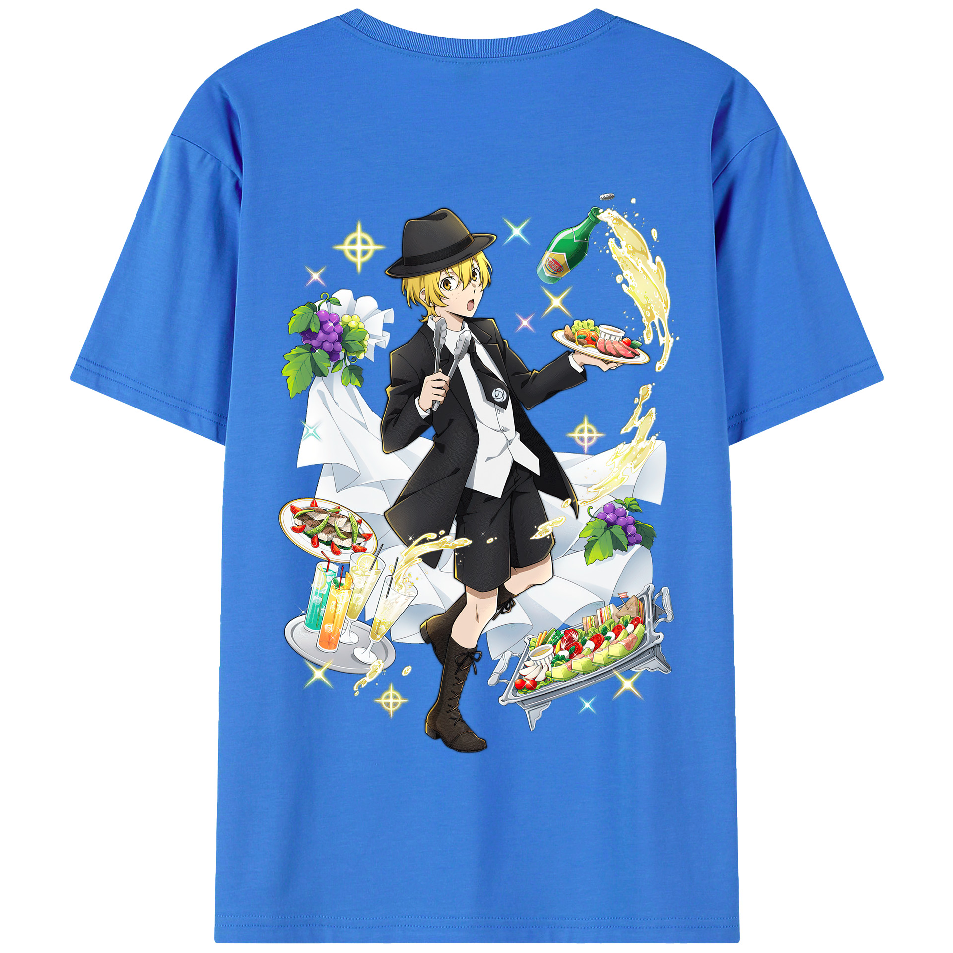 （画像用） 文豪ストレイドッグス Bungo Stray Dogs 綿100％半袖Tシャツ（背面プリント）