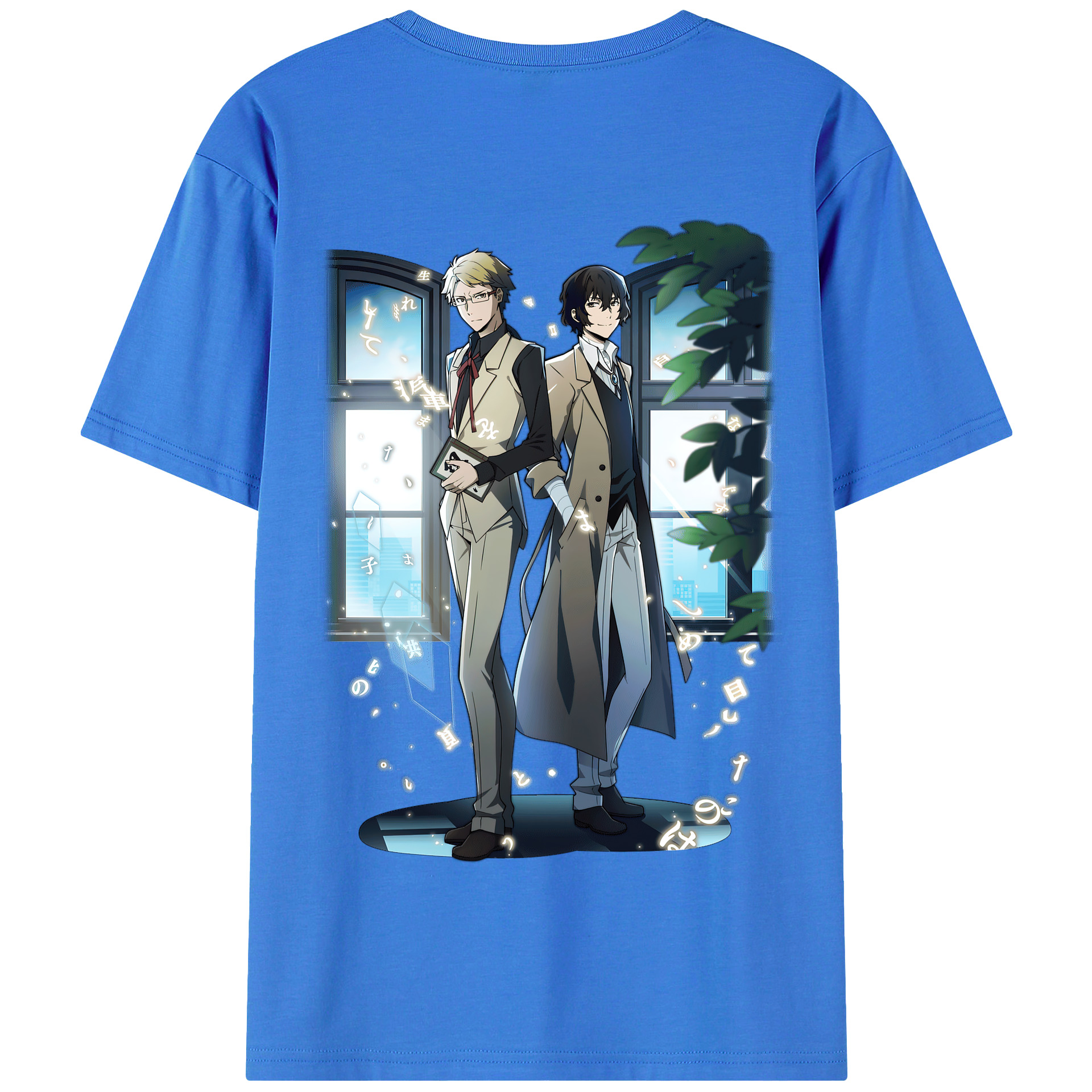 （画像用） 文豪ストレイドッグス Bungo Stray Dogs 綿100％半袖Tシャツ（背面プリント）