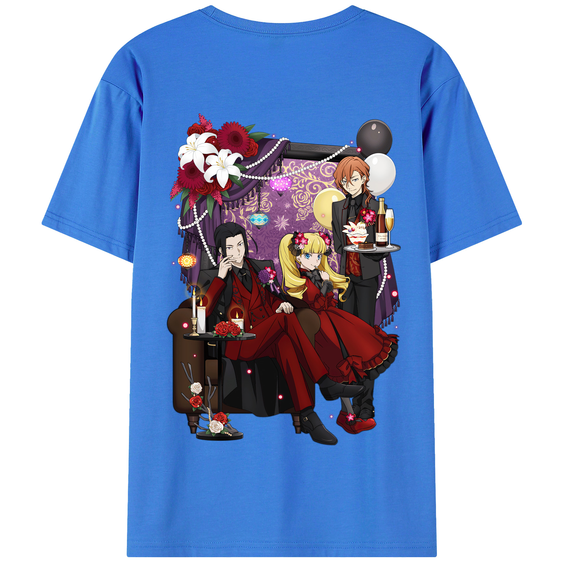 （画像用） 文豪ストレイドッグス Bungo Stray Dogs 綿100％半袖Tシャツ（背面プリント）