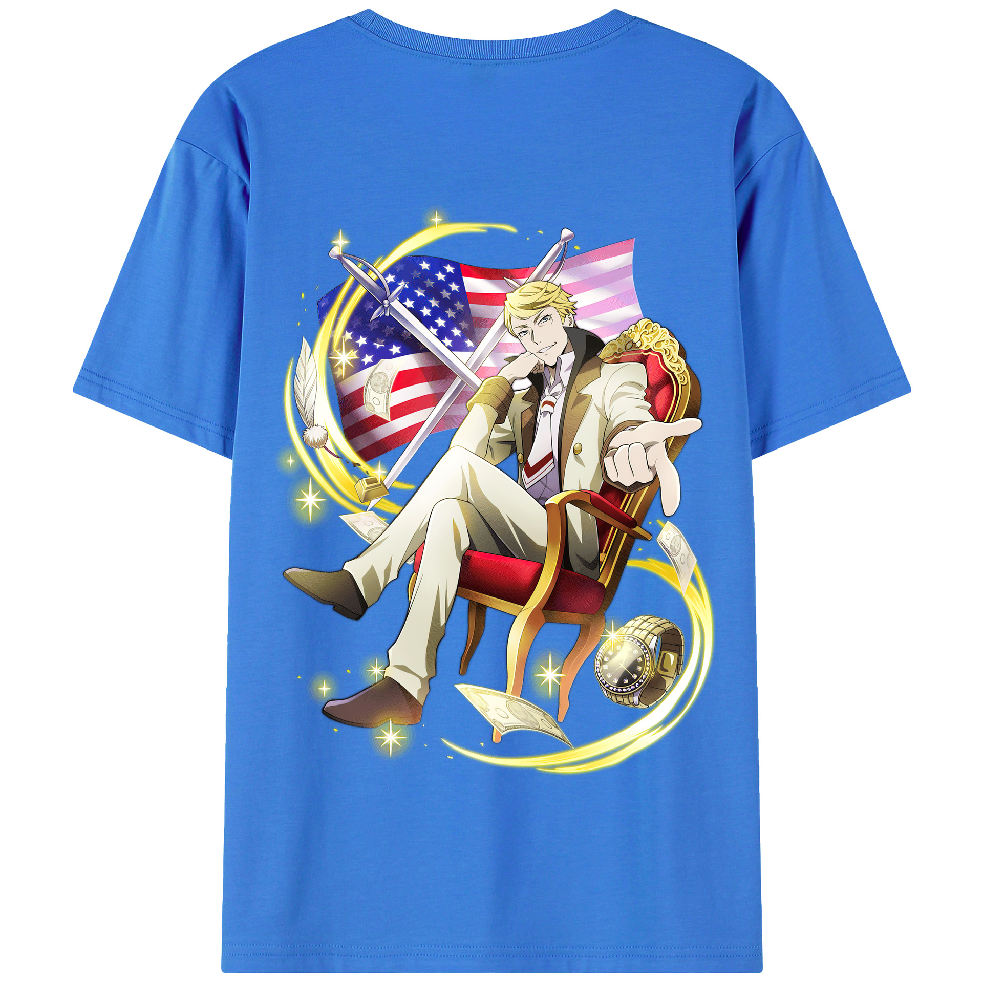 （画像用） 文豪ストレイドッグス Bungo Stray Dogs 綿100％半袖Tシャツ（背面プリント）