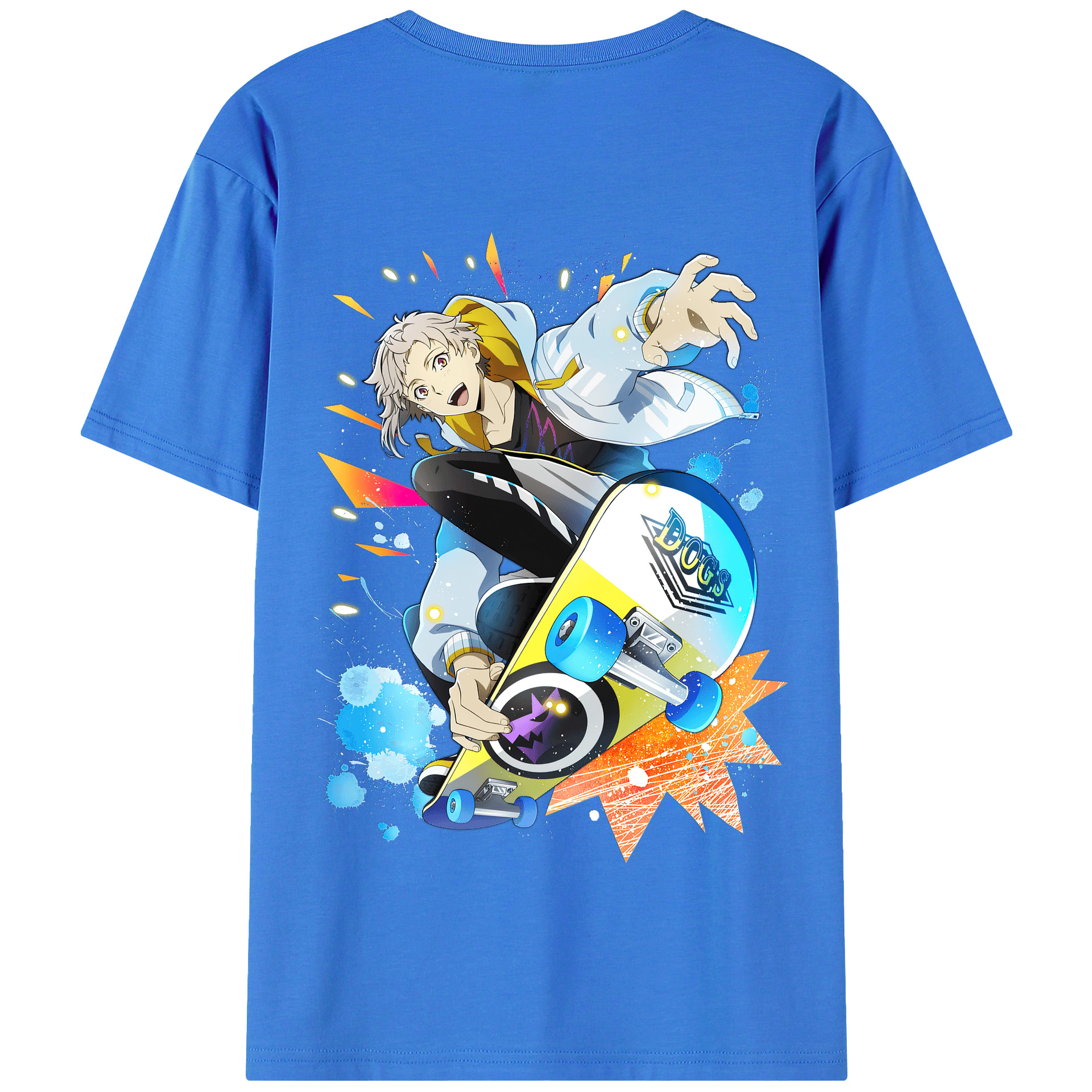 （画像用） 文豪ストレイドッグス Bungo Stray Dogs 綿100％半袖Tシャツ（背面プリント）