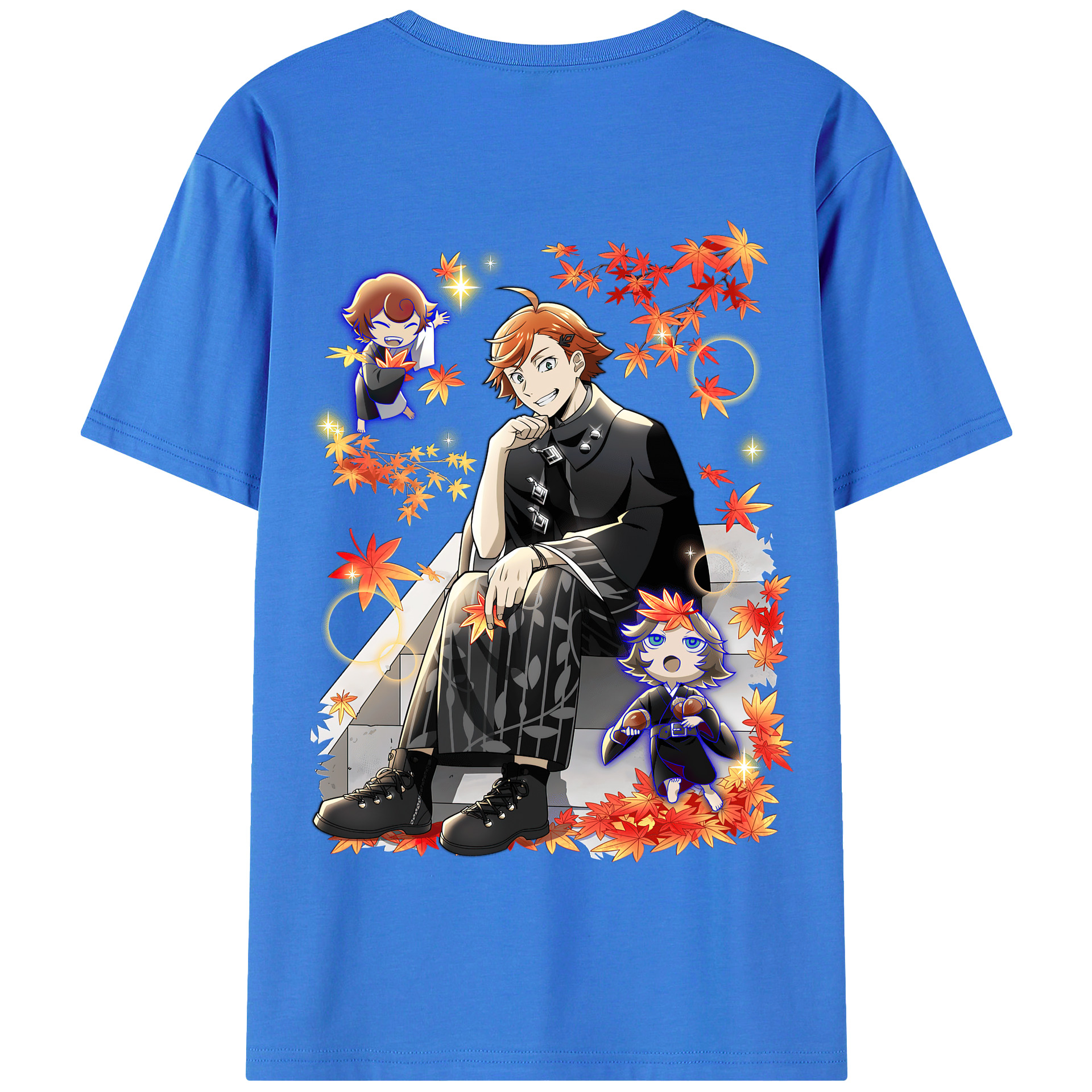 （画像用） 文豪ストレイドッグス Bungo Stray Dogs 綿100％半袖Tシャツ（背面プリント）