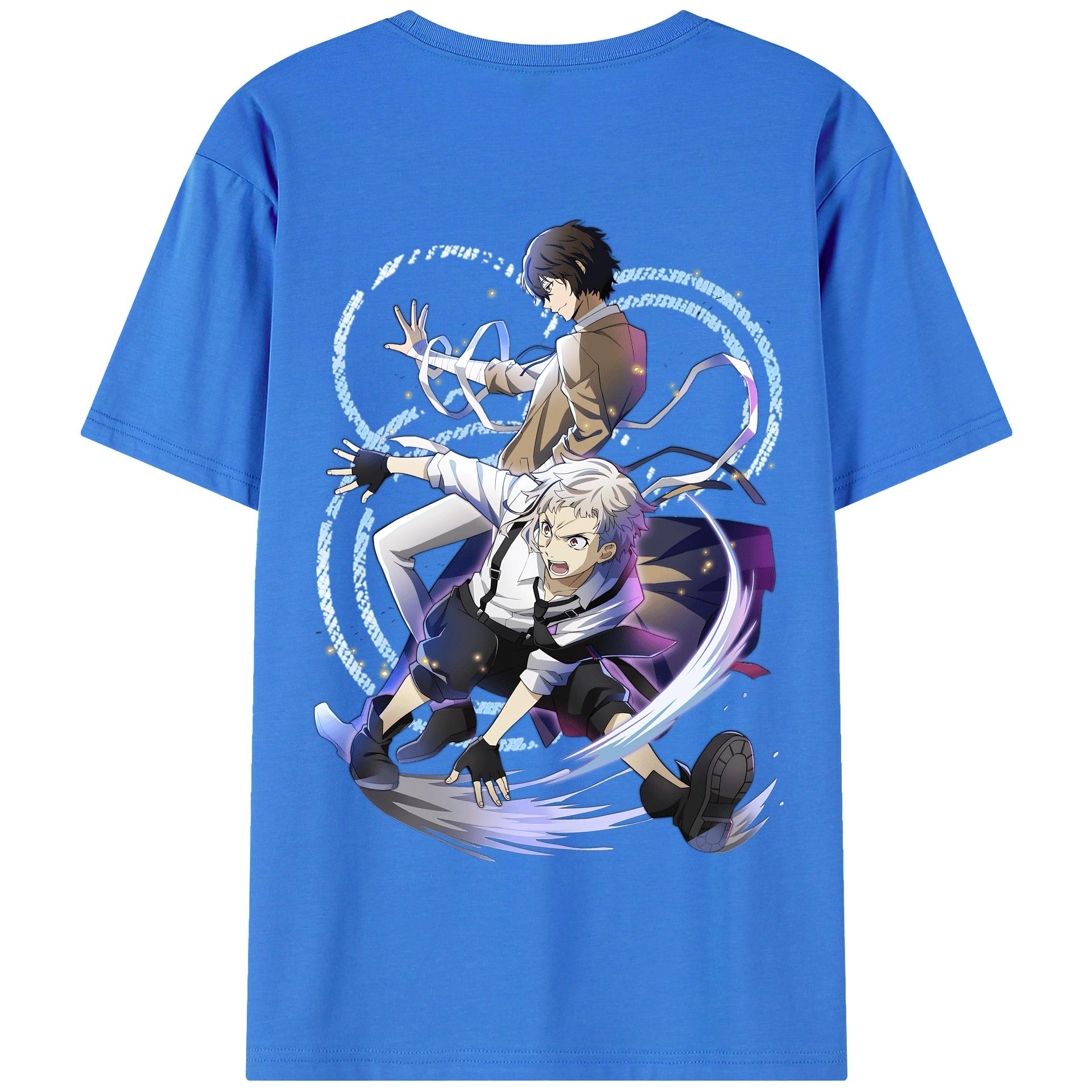 （画像用） 文豪ストレイドッグス Bungo Stray Dogs 綿100％半袖Tシャツ（背面プリント）