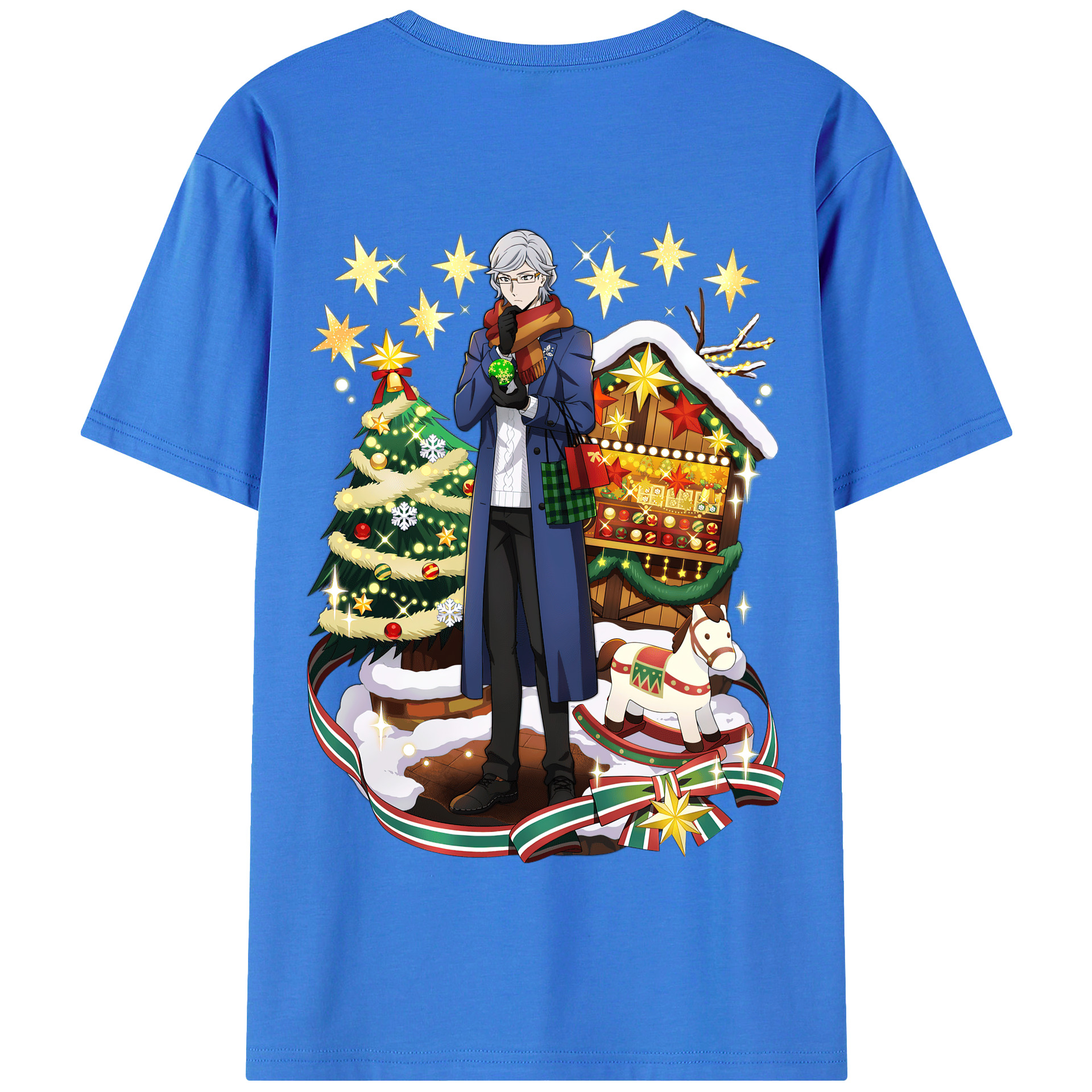 （画像用） 文豪ストレイドッグス Bungo Stray Dogs 綿100％半袖Tシャツ（背面プリント）