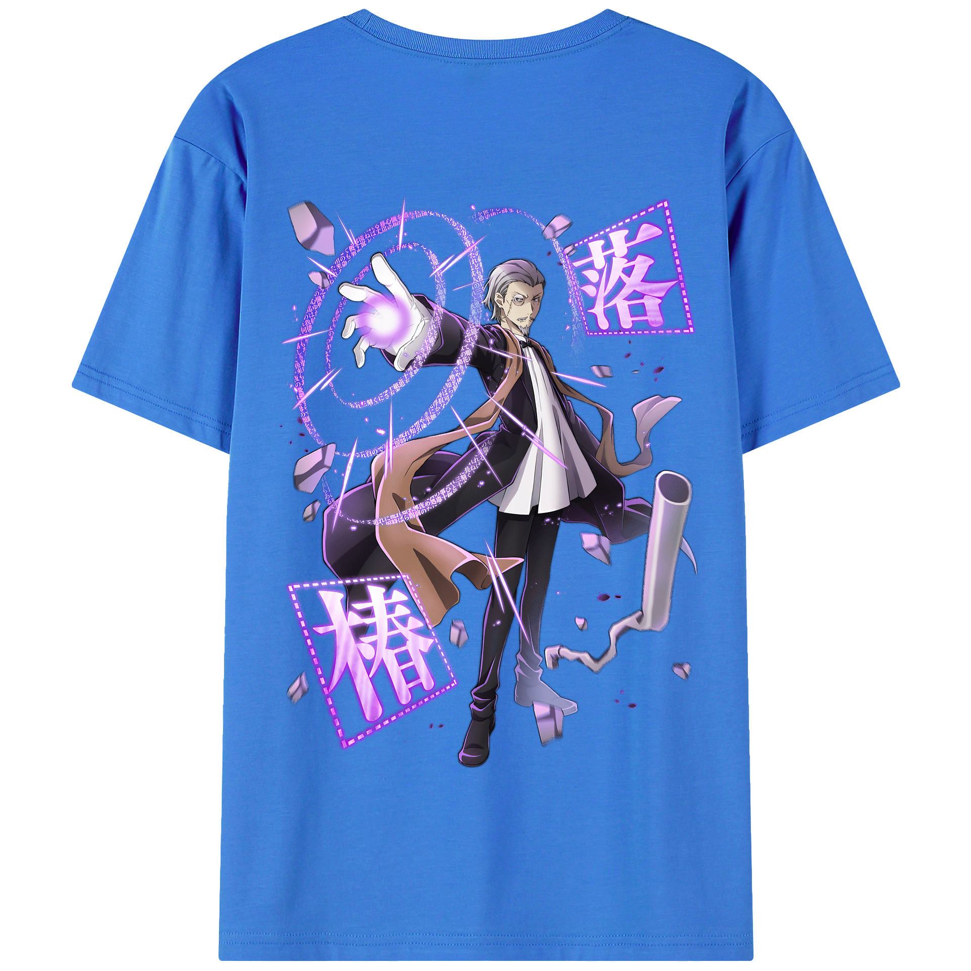 （画像用） 文豪ストレイドッグス Bungo Stray Dogs 綿100％半袖Tシャツ（背面プリント）
