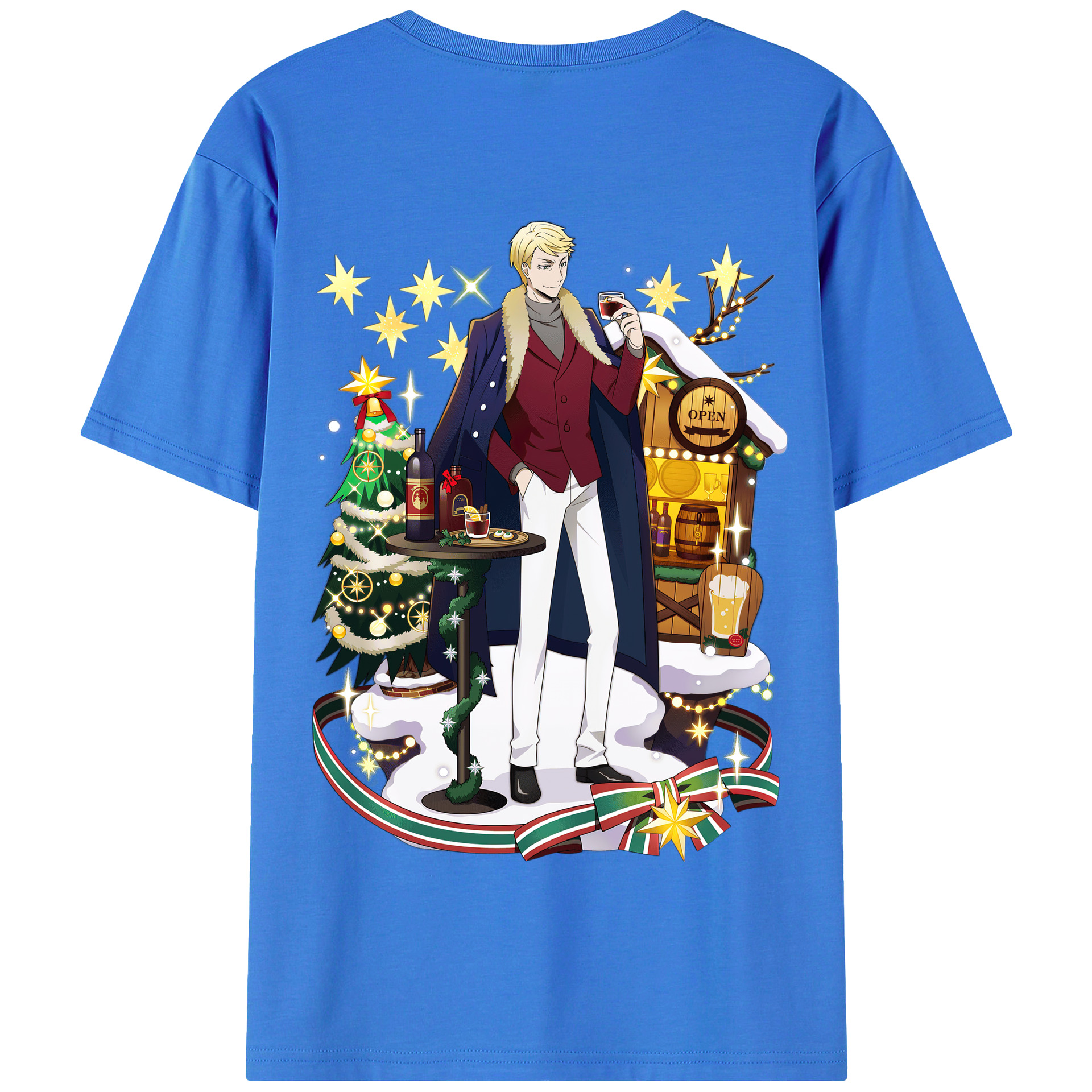 （画像用） 文豪ストレイドッグス Bungo Stray Dogs 綿100％半袖Tシャツ（背面プリント）