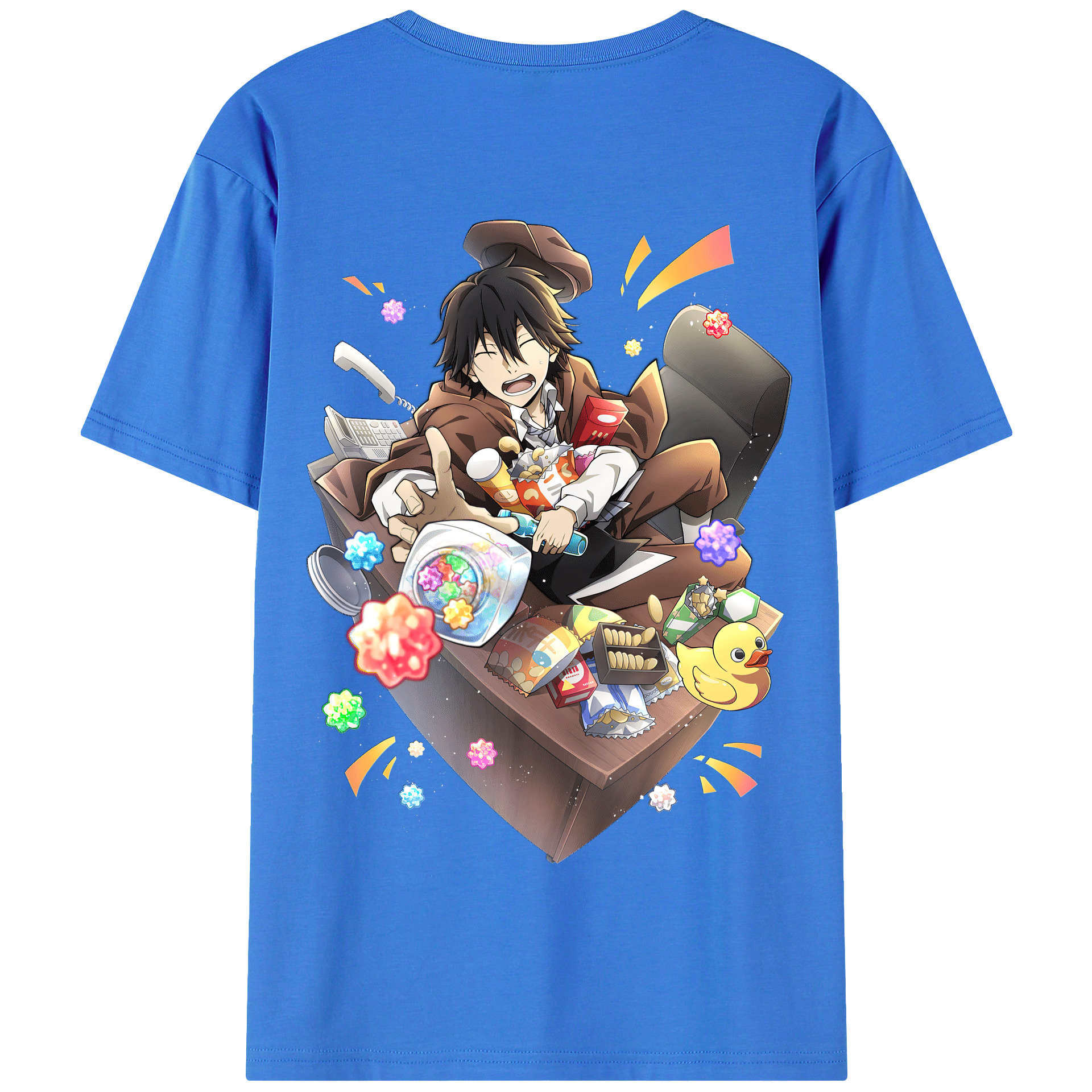 （画像用） 文豪ストレイドッグス Bungo Stray Dogs 綿100％半袖Tシャツ（背面プリント）