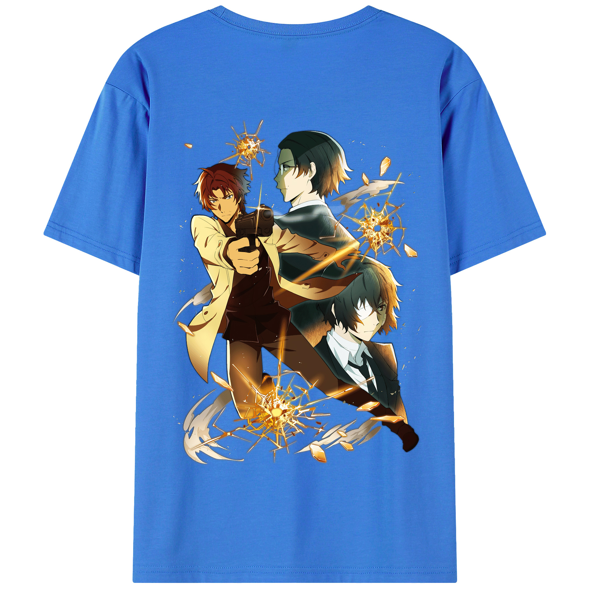 （画像用） 文豪ストレイドッグス Bungo Stray Dogs 綿100％半袖Tシャツ（背面プリント）