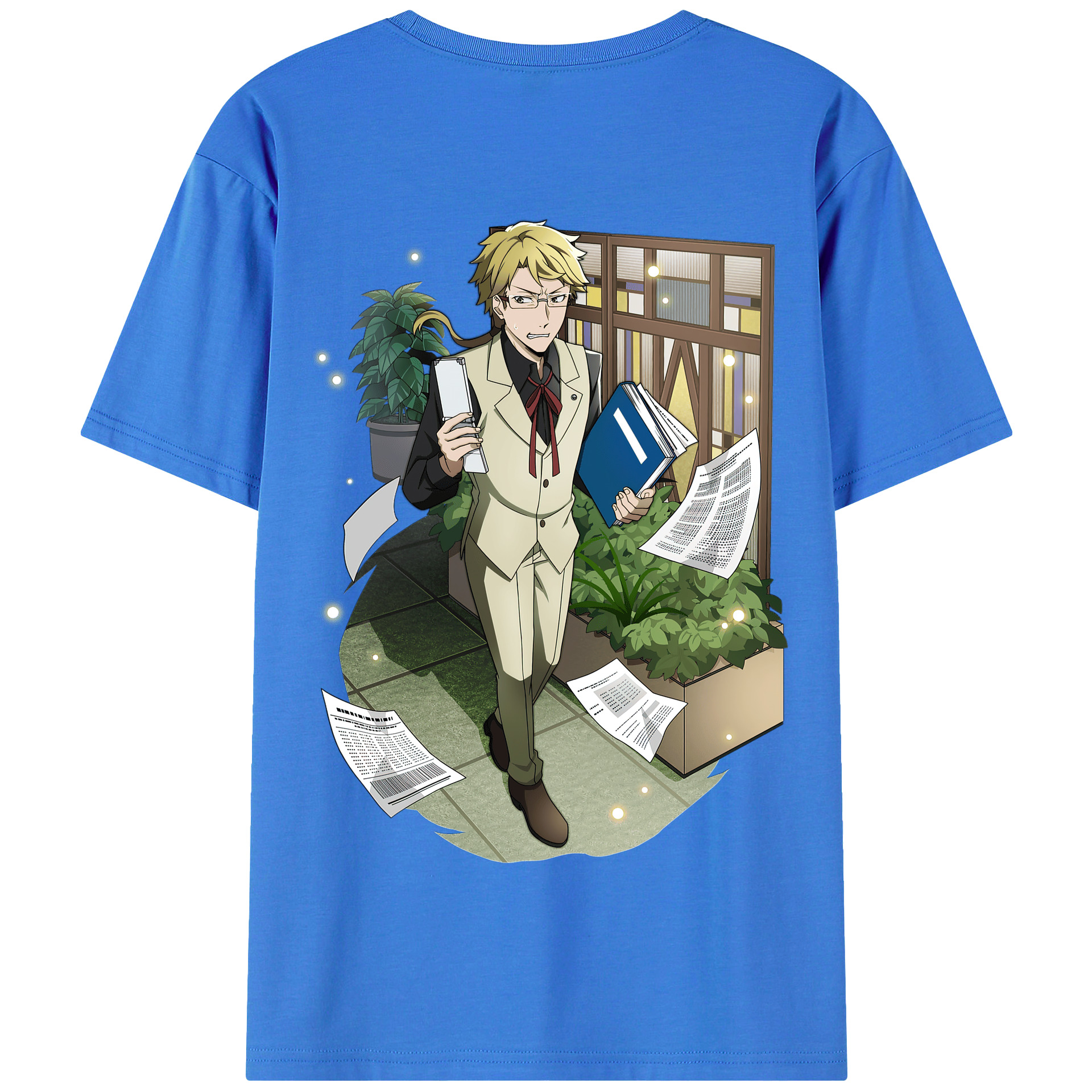 （画像用） 文豪ストレイドッグス Bungo Stray Dogs 綿100％半袖Tシャツ（背面プリント）