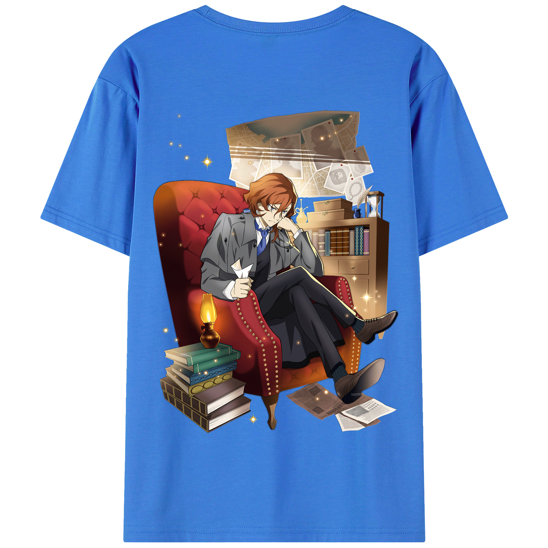 （画像用） 文豪ストレイドッグス Bungo Stray Dogs 綿100％半袖Tシャツ（背面プリント）
