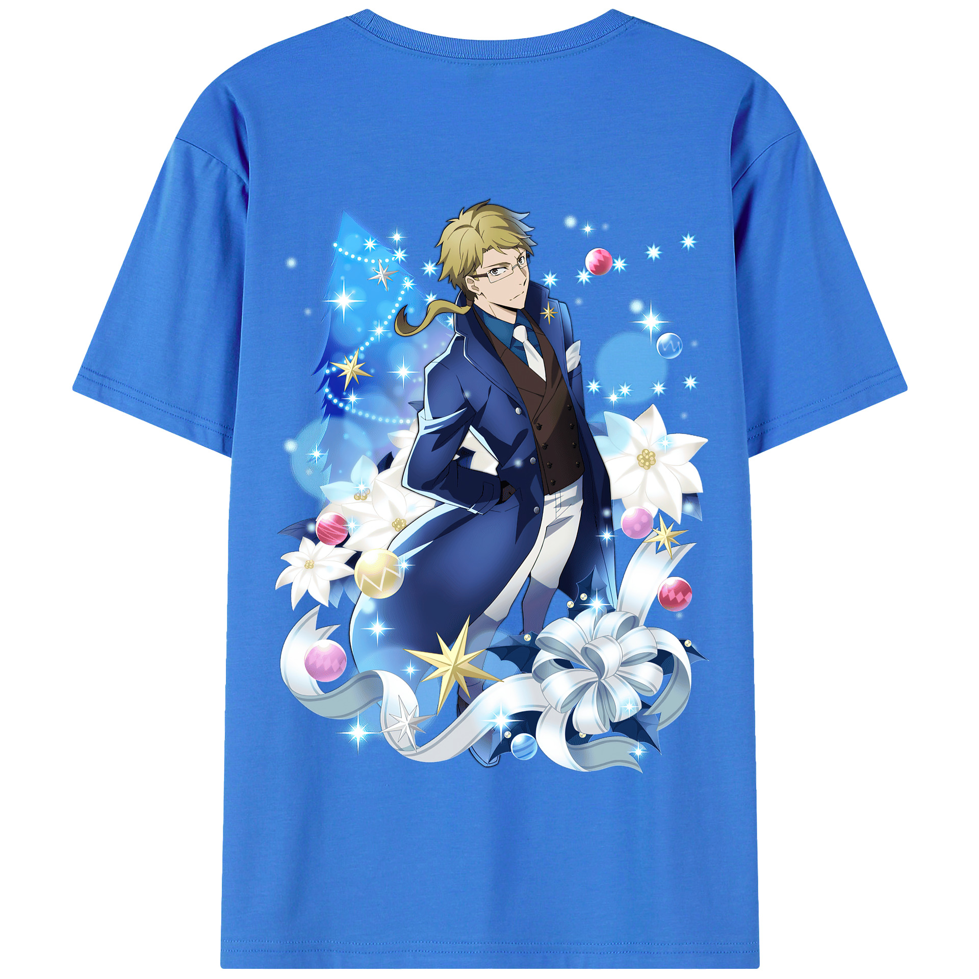 （画像用） 文豪ストレイドッグス Bungo Stray Dogs 綿100％半袖Tシャツ（背面プリント）