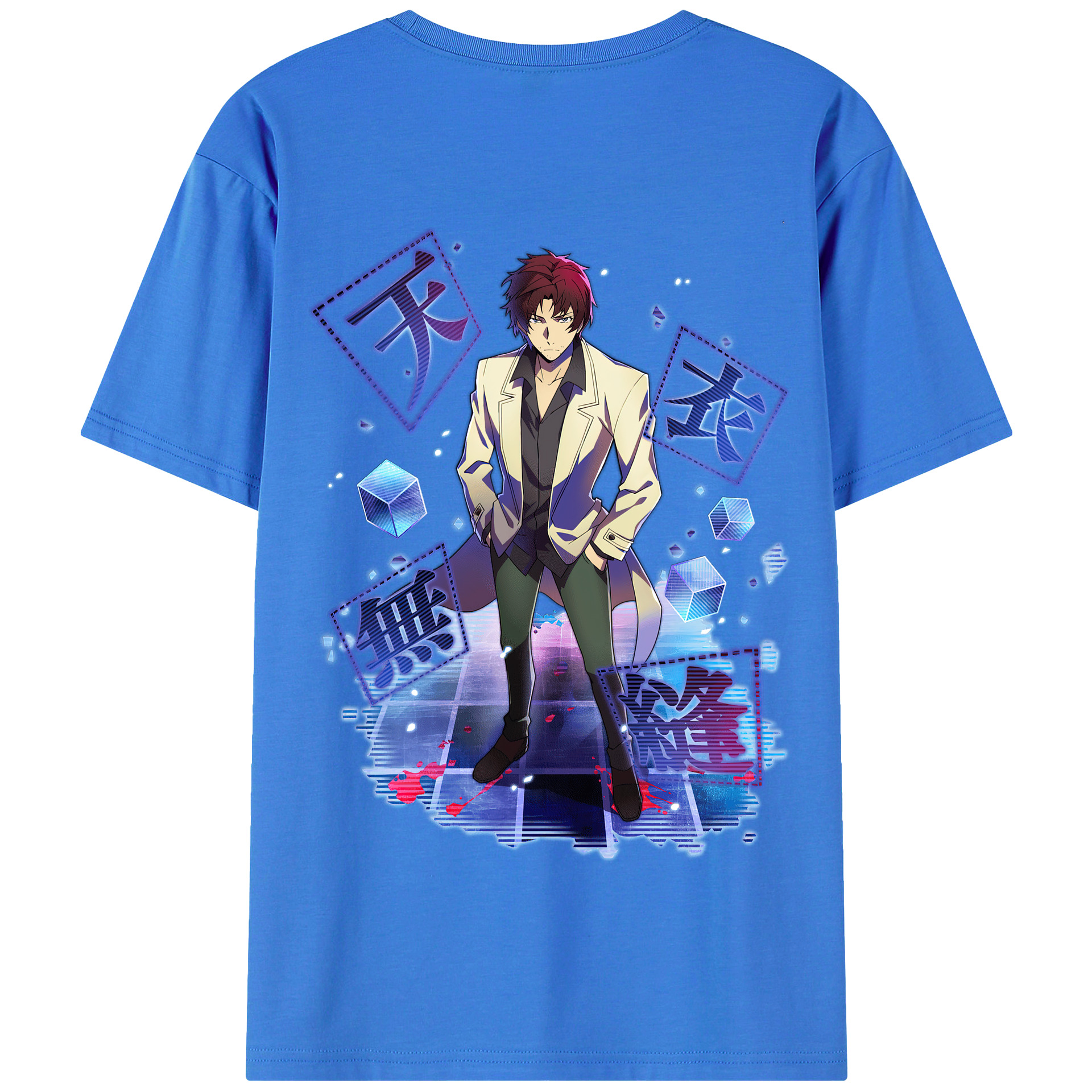 （画像用） 文豪ストレイドッグス Bungo Stray Dogs 綿100％半袖Tシャツ（背面プリント）