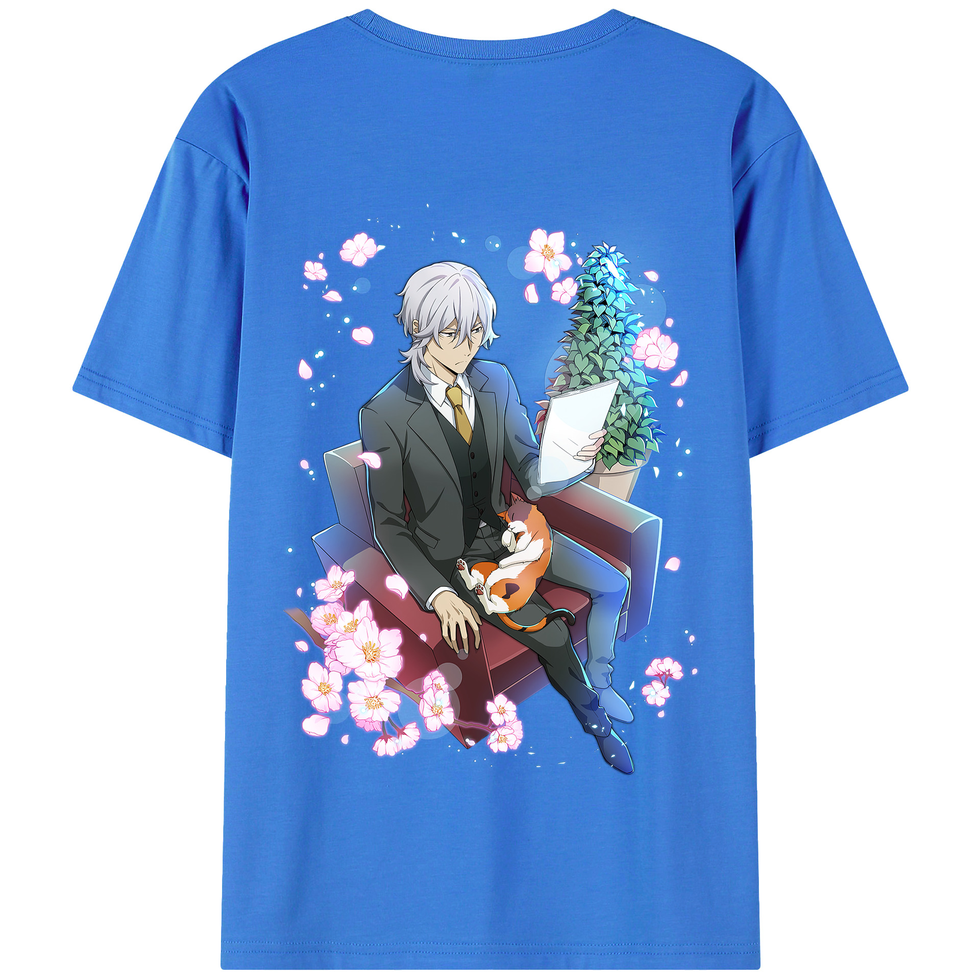 （画像用） 文豪ストレイドッグス Bungo Stray Dogs 綿100％半袖Tシャツ（背面プリント）