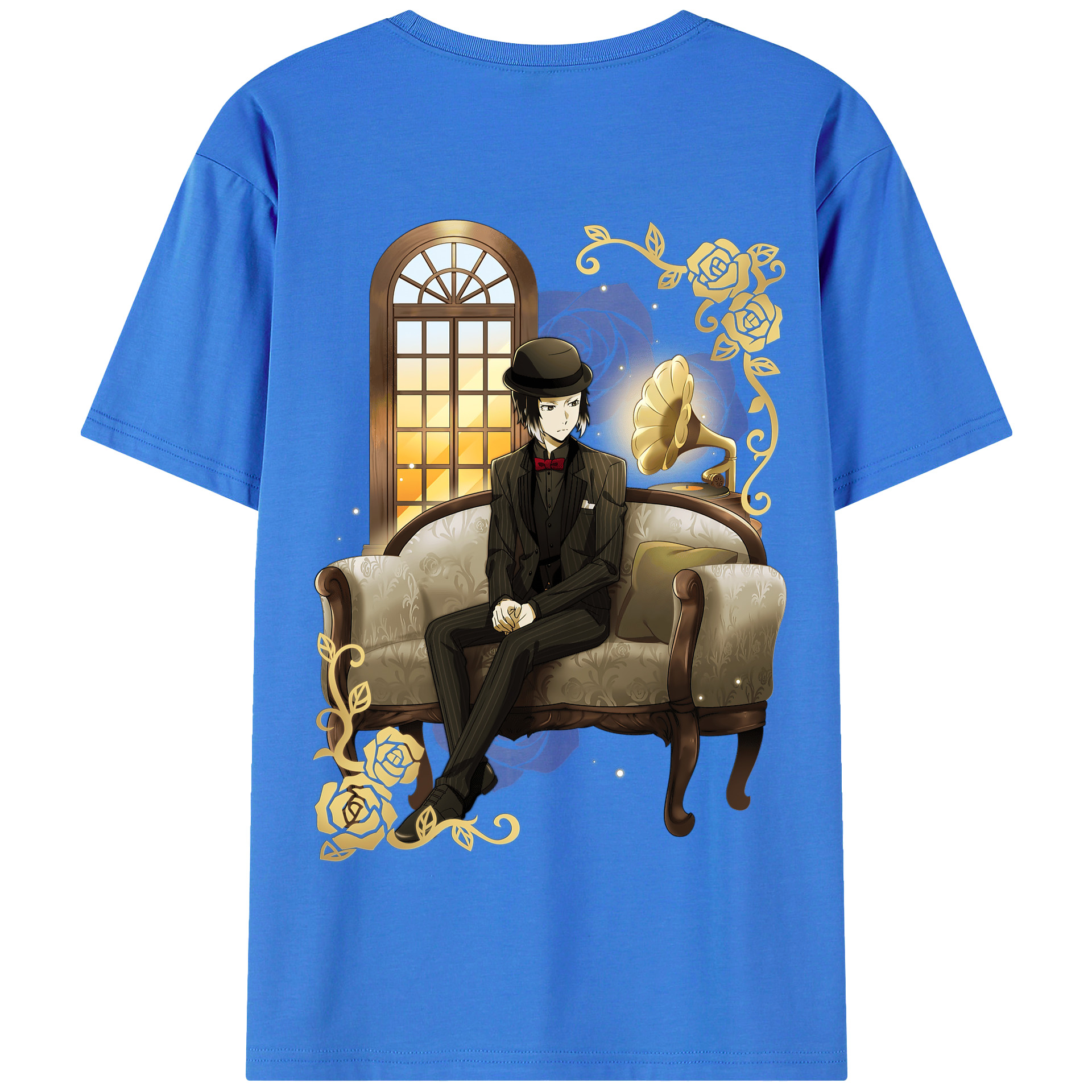 （画像用） 文豪ストレイドッグス Bungo Stray Dogs 綿100％半袖Tシャツ（背面プリント）