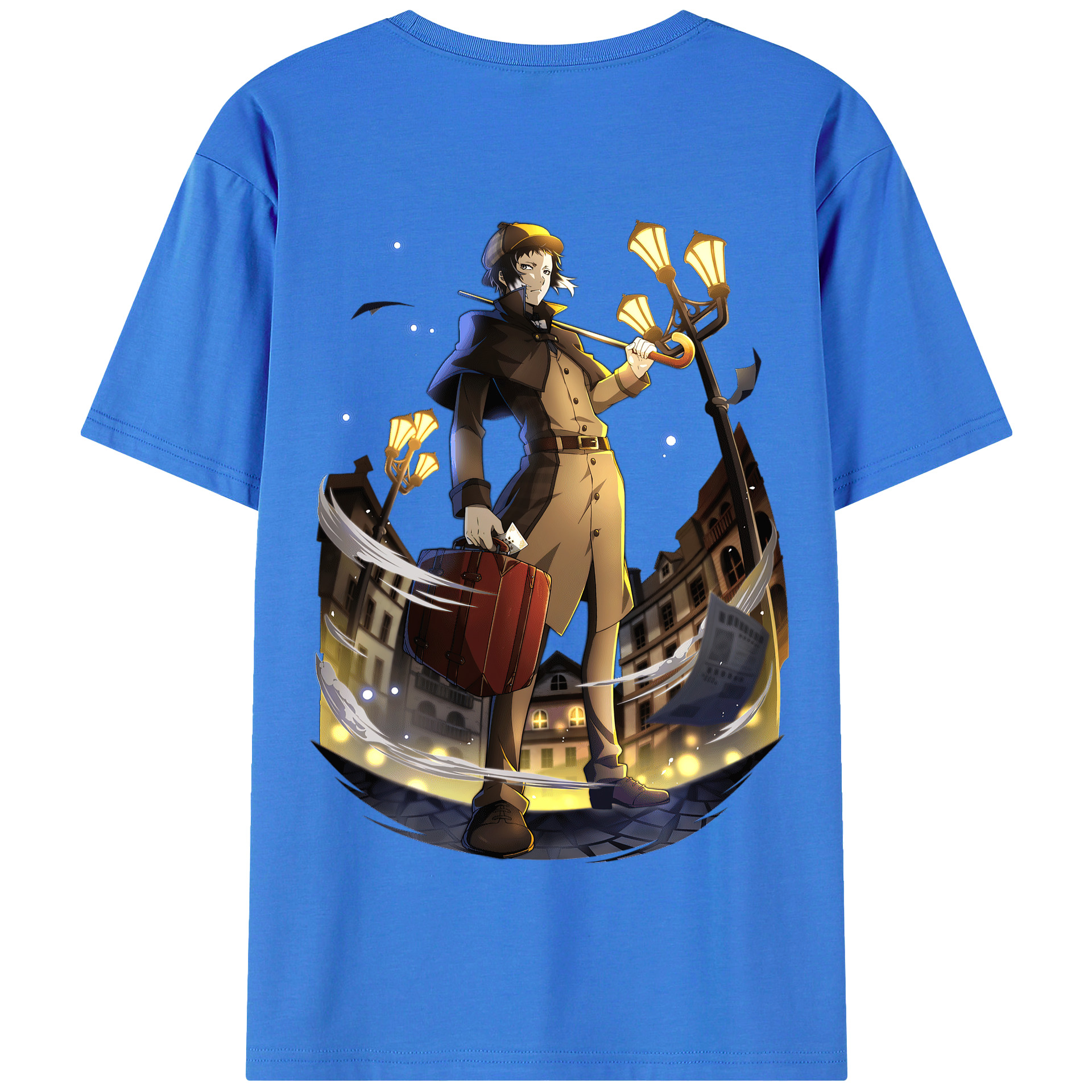 （画像用） 文豪ストレイドッグス Bungo Stray Dogs 綿100％半袖Tシャツ（背面プリント）