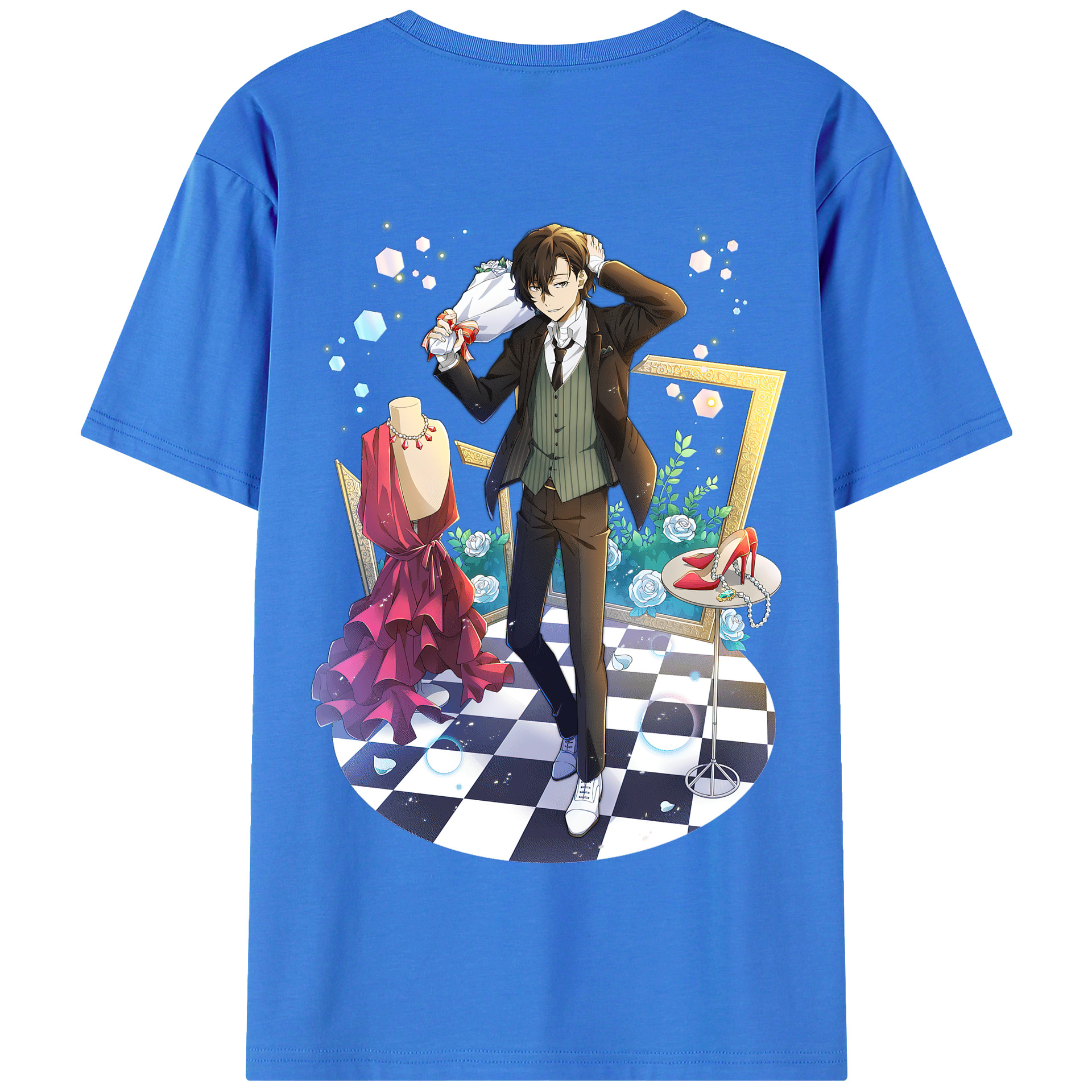 （画像用） 文豪ストレイドッグス Bungo Stray Dogs 綿100％半袖Tシャツ（背面プリント）
