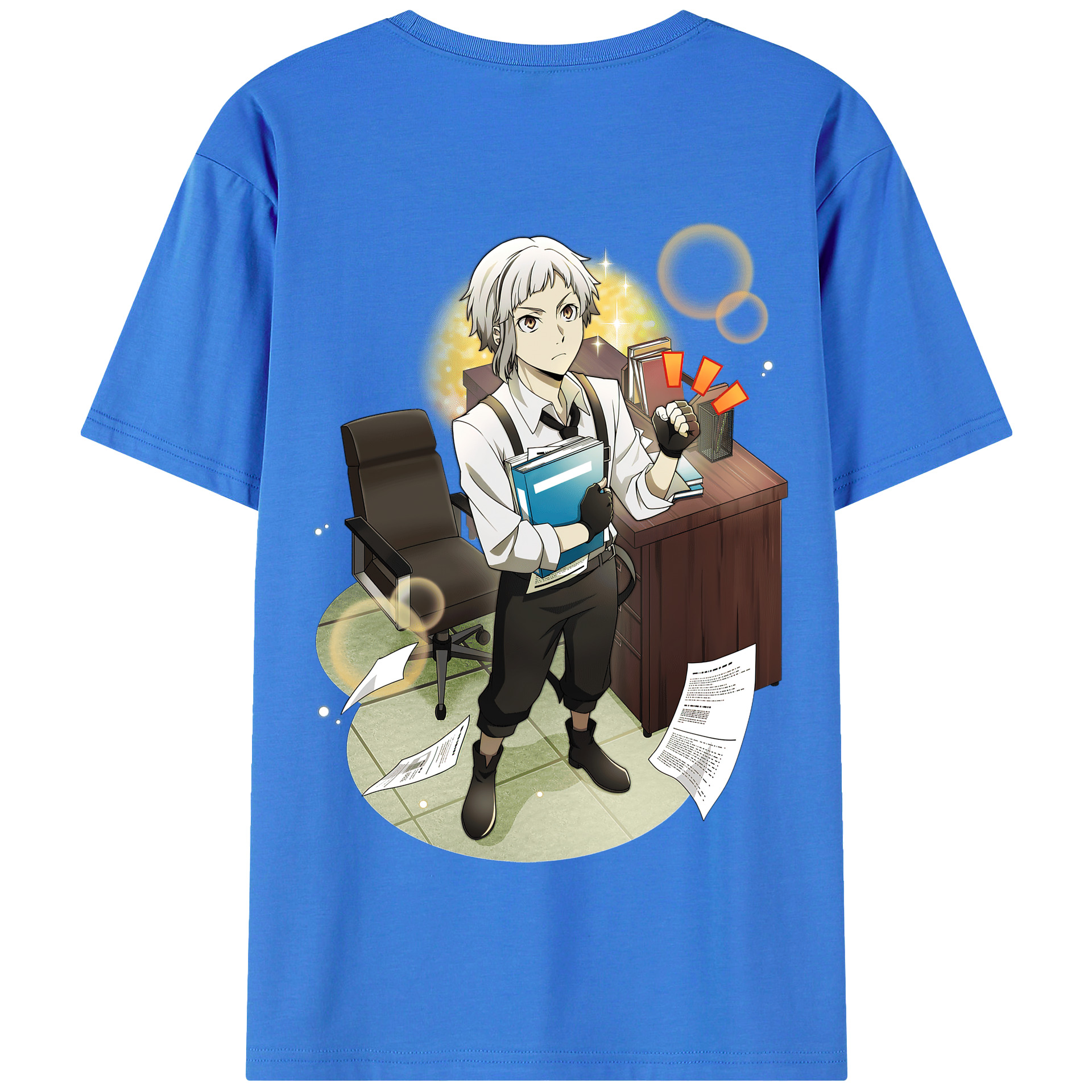 （画像用） 文豪ストレイドッグス Bungo Stray Dogs 綿100％半袖Tシャツ（背面プリント）