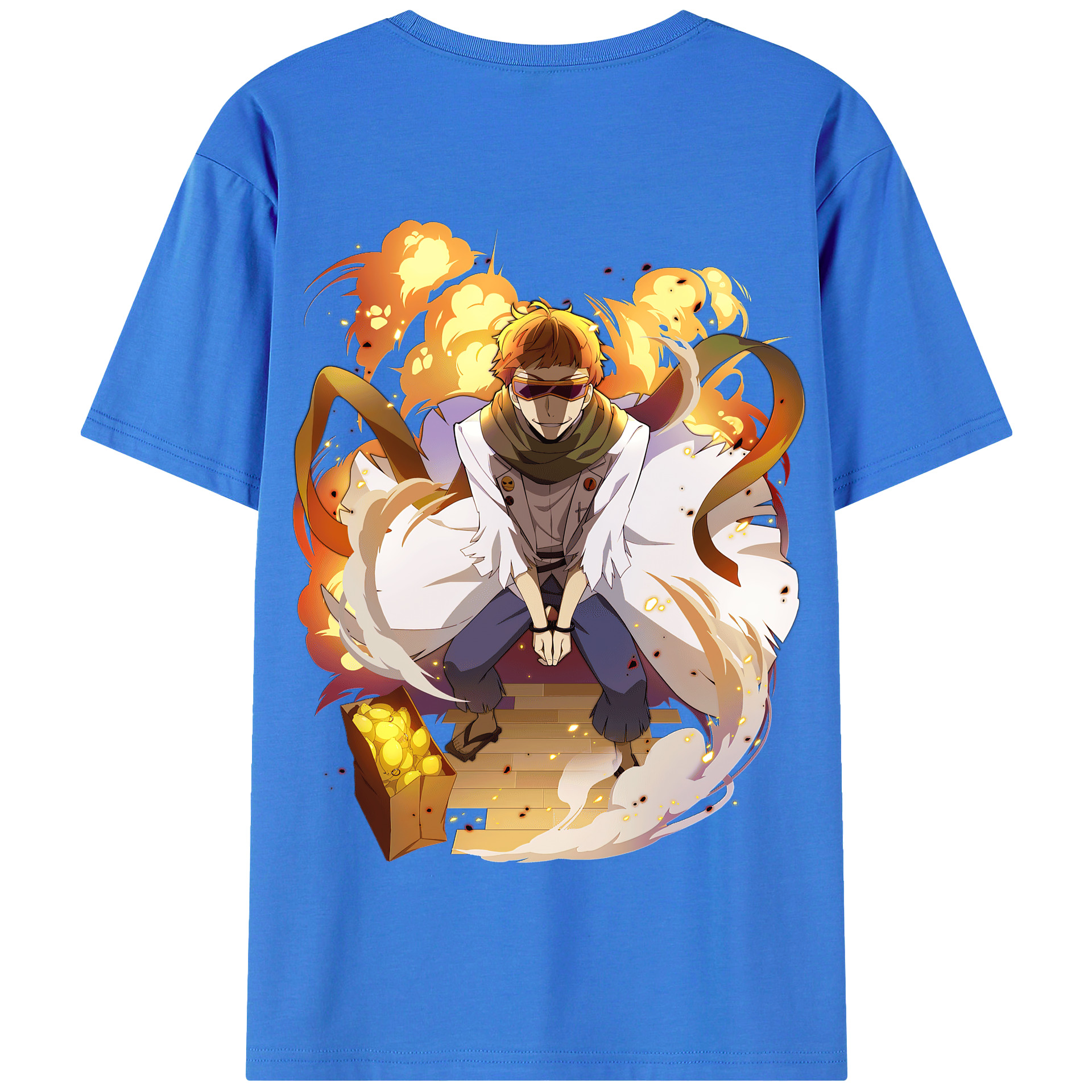 （画像用） 文豪ストレイドッグス Bungo Stray Dogs 綿100％半袖Tシャツ（背面プリント）