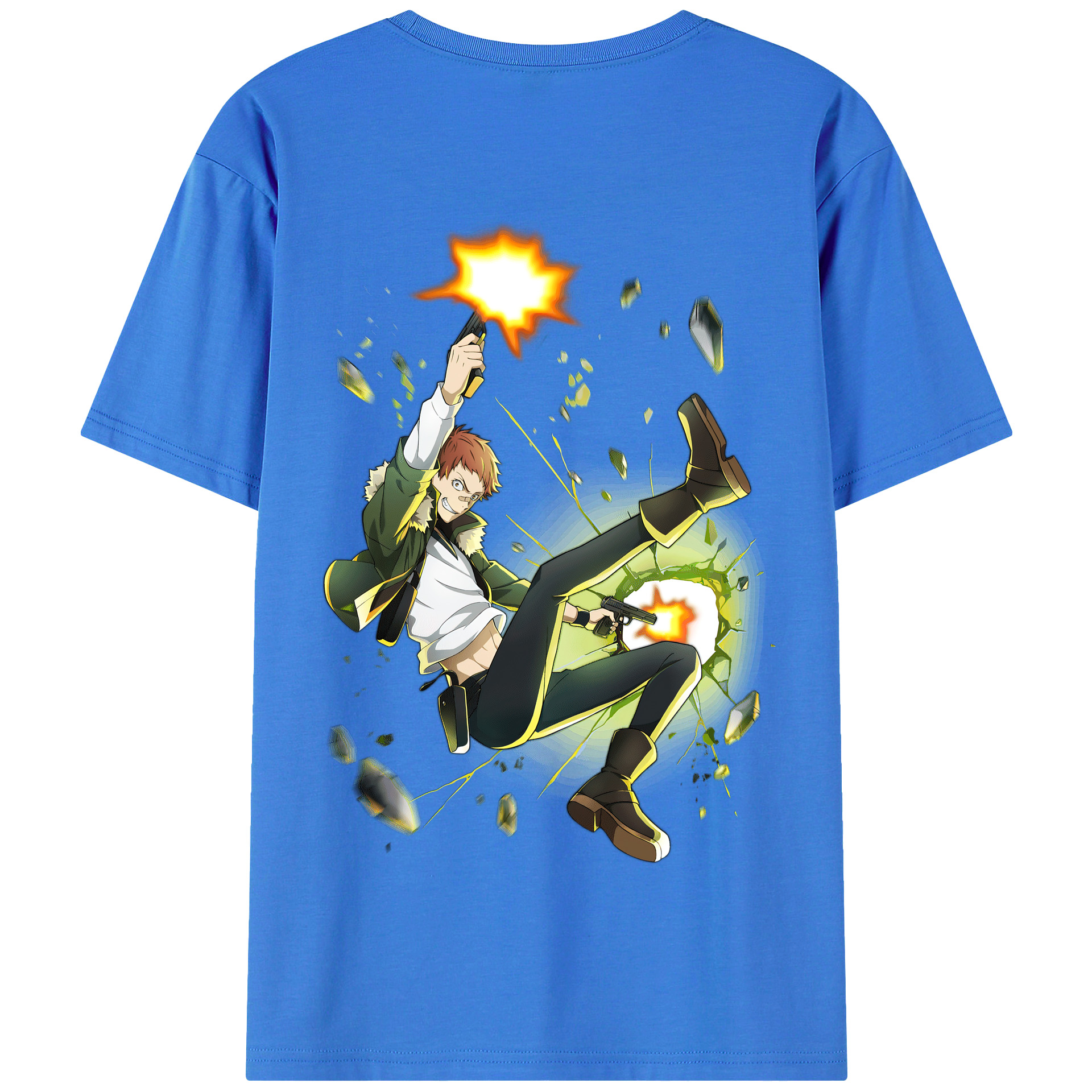 （画像用） 文豪ストレイドッグス Bungo Stray Dogs 綿100％半袖Tシャツ（背面プリント）