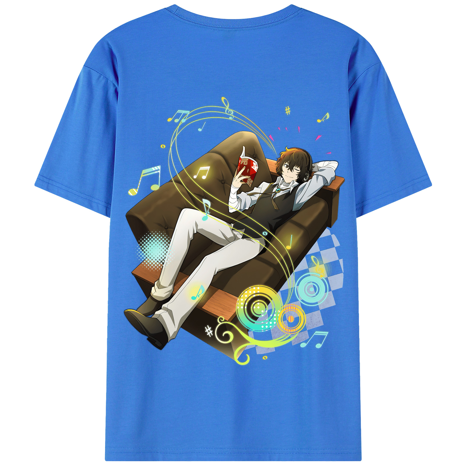 （画像用） 文豪ストレイドッグス Bungo Stray Dogs 綿100％半袖Tシャツ（背面プリント）