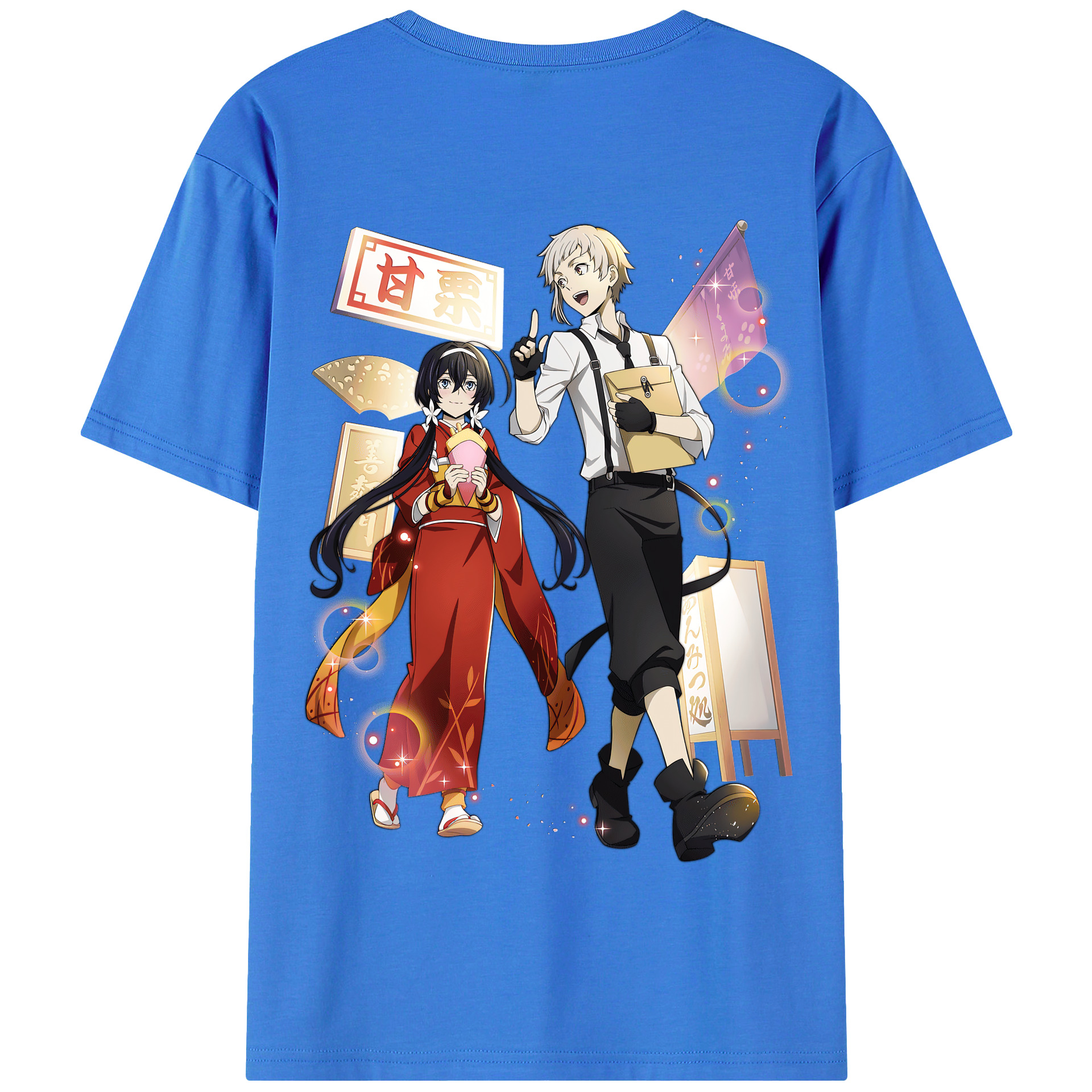（画像用） 文豪ストレイドッグス Bungo Stray Dogs 綿100％半袖Tシャツ（背面プリント）