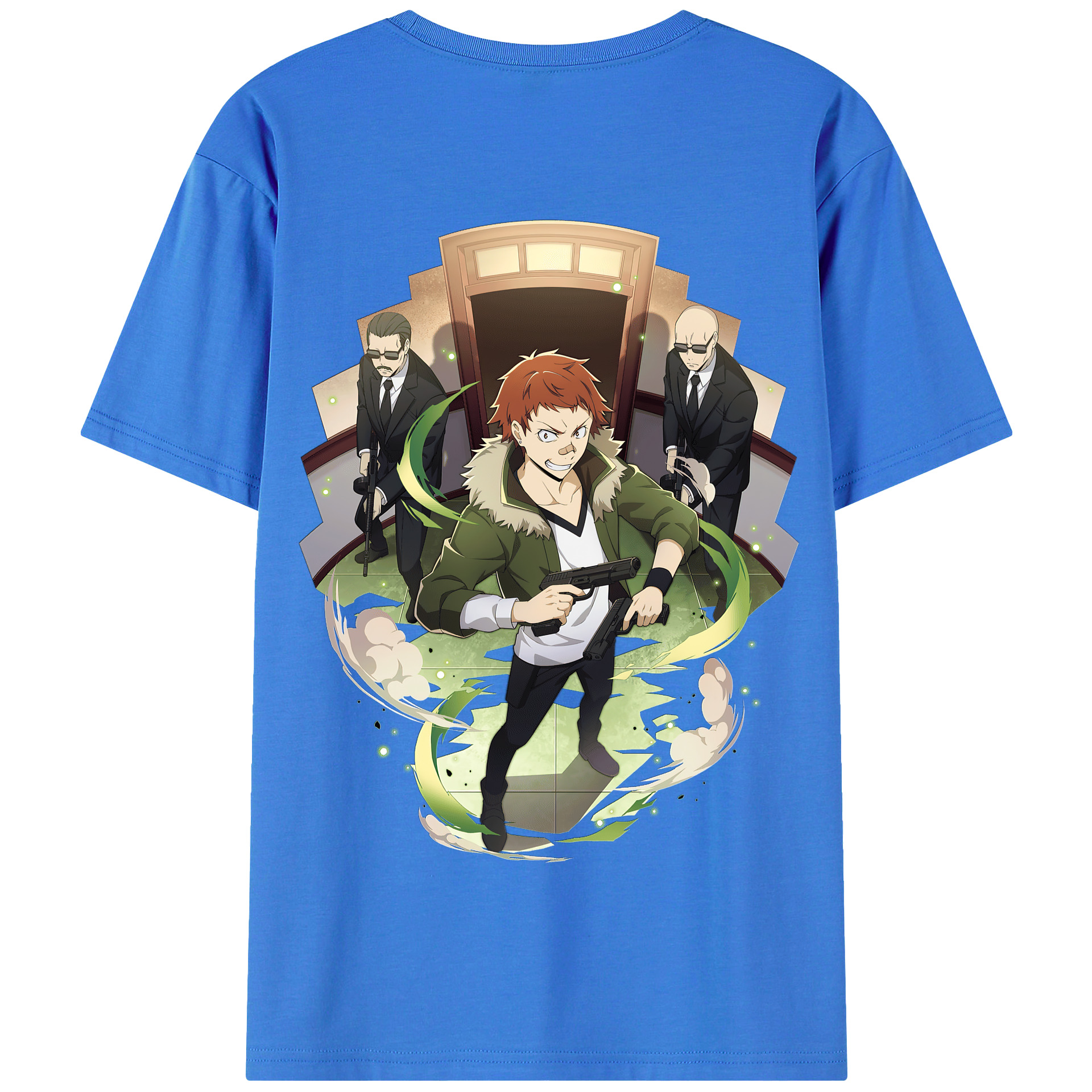 （画像用） 文豪ストレイドッグス Bungo Stray Dogs 綿100％半袖Tシャツ（背面プリント）