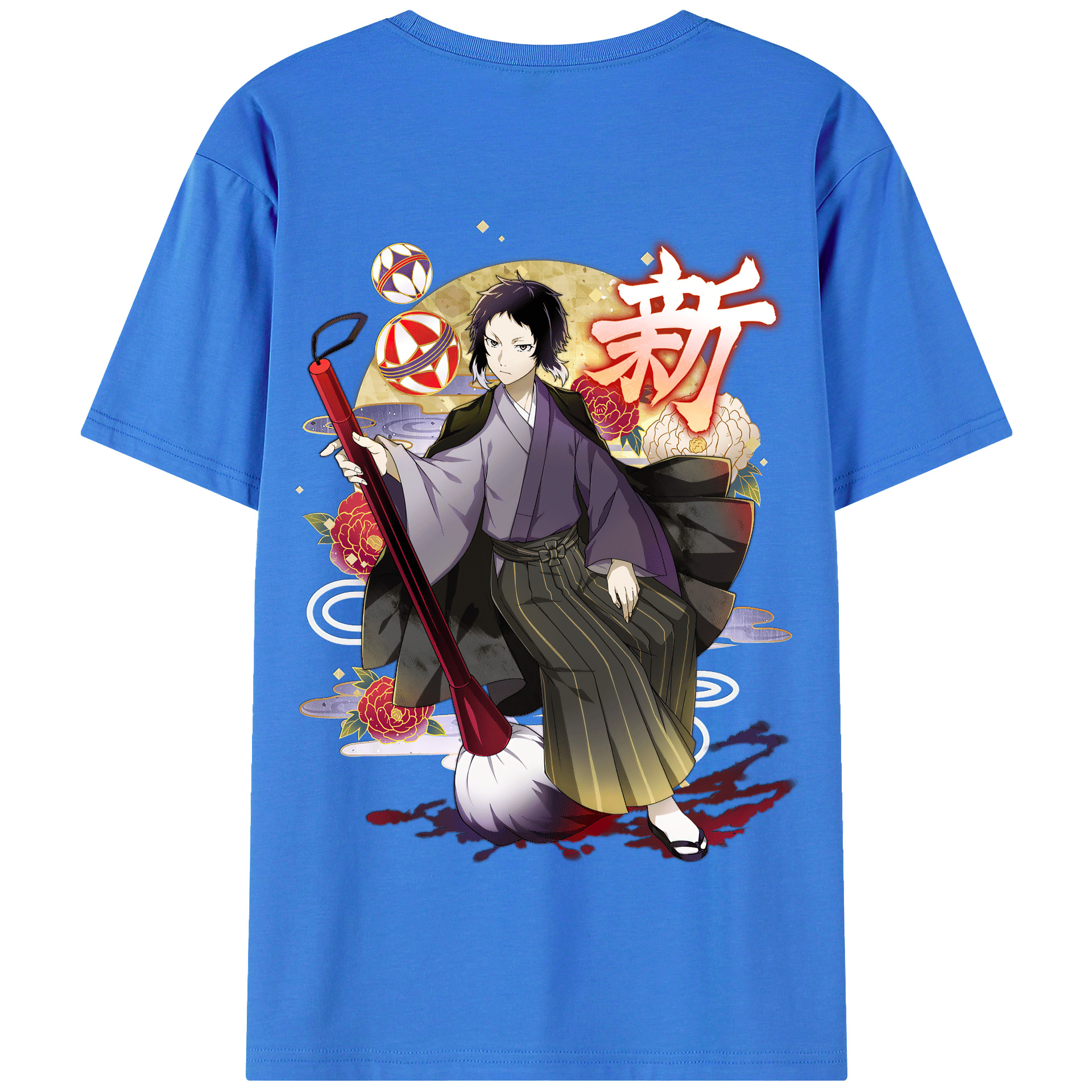 （画像用） 文豪ストレイドッグス Bungo Stray Dogs 綿100％半袖Tシャツ（背面プリント）