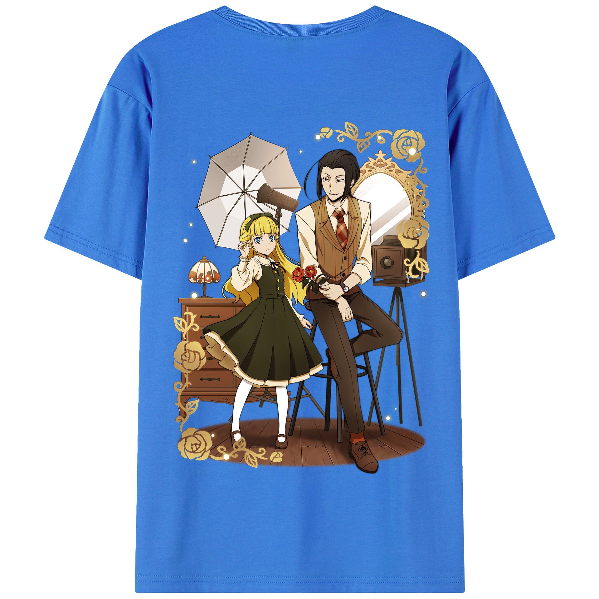 （画像用） 文豪ストレイドッグス Bungo Stray Dogs 綿100％半袖Tシャツ（背面プリント）