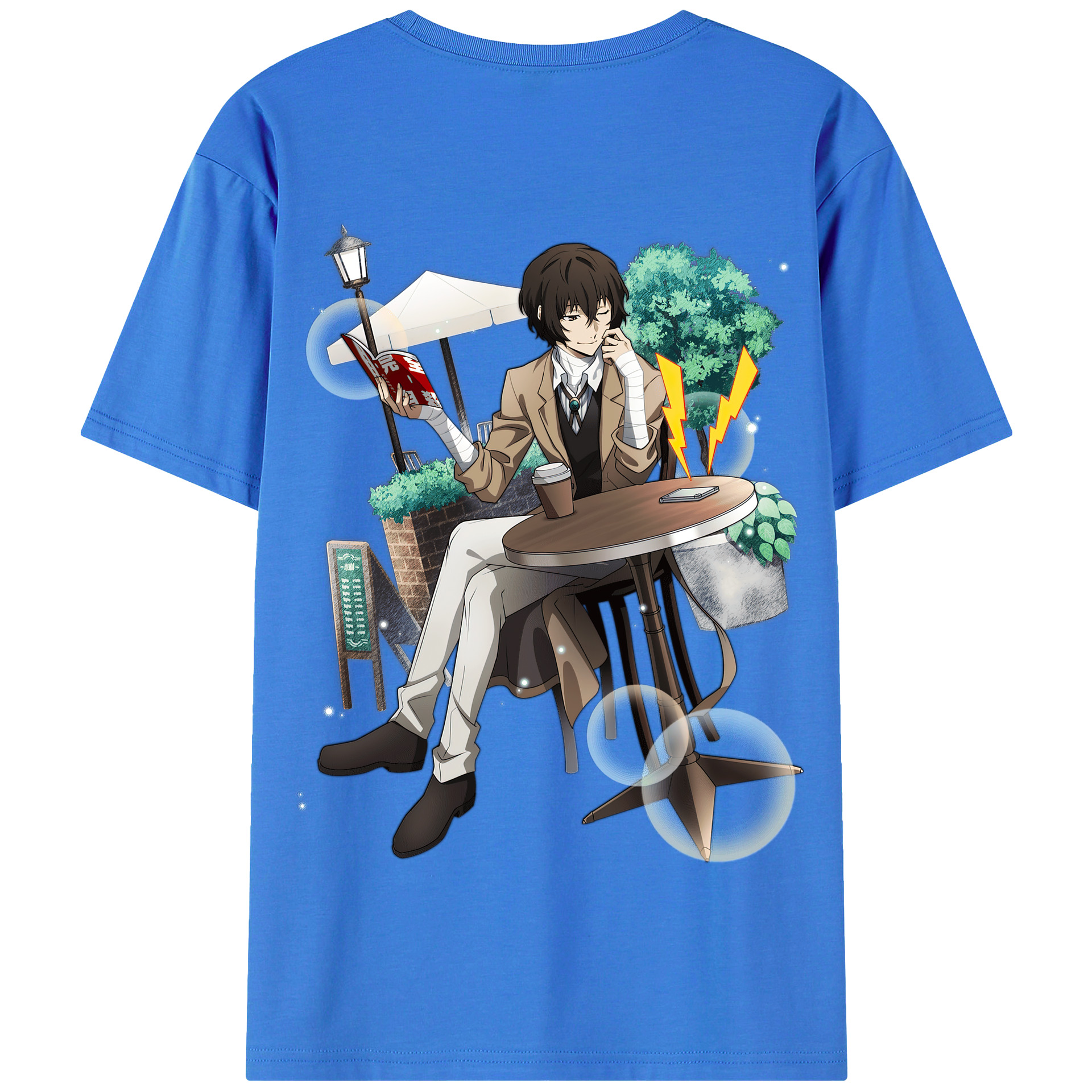 （画像用） 文豪ストレイドッグス Bungo Stray Dogs 綿100％半袖Tシャツ（背面プリント）
