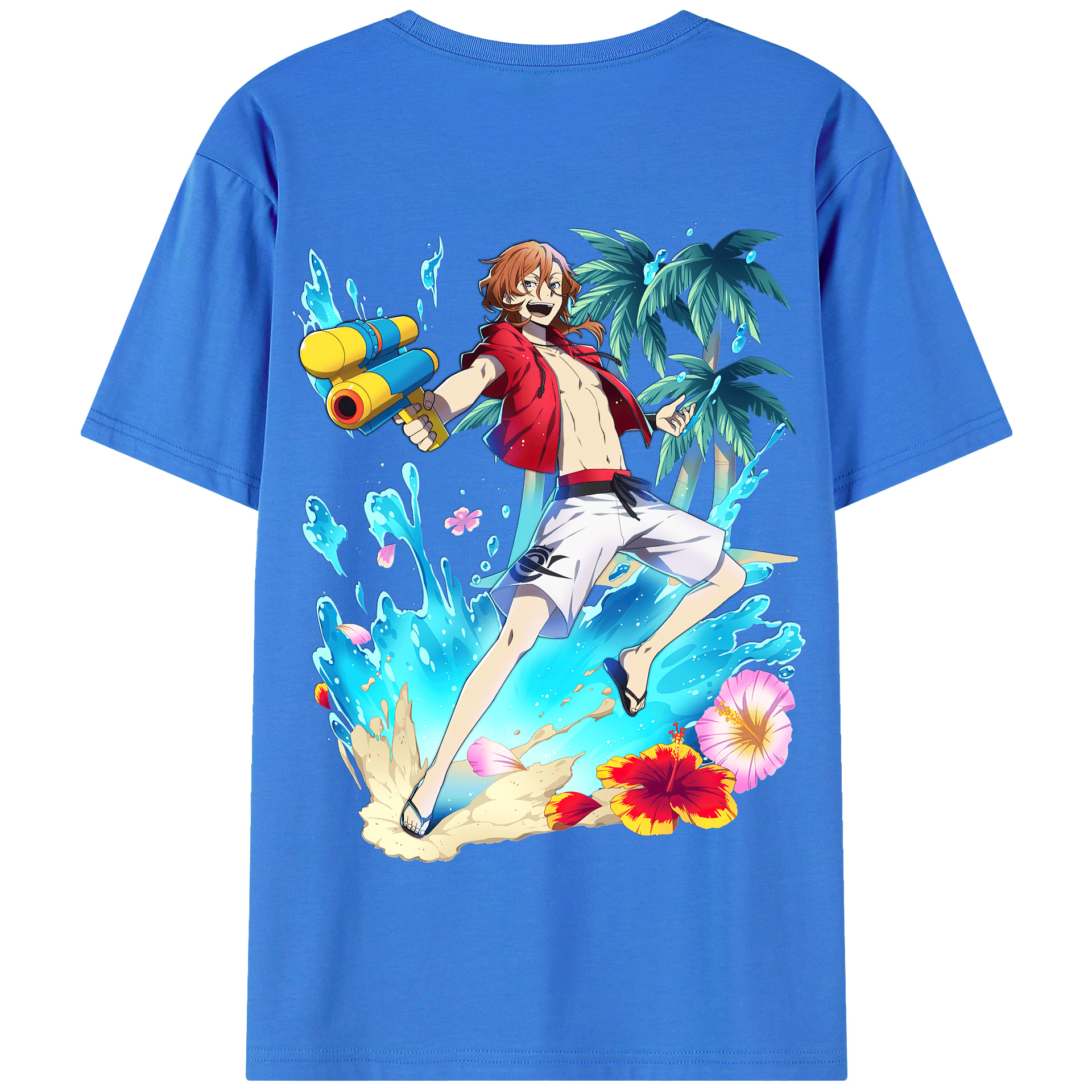 （画像用） 文豪ストレイドッグス Bungo Stray Dogs 綿100％半袖Tシャツ（背面プリント）