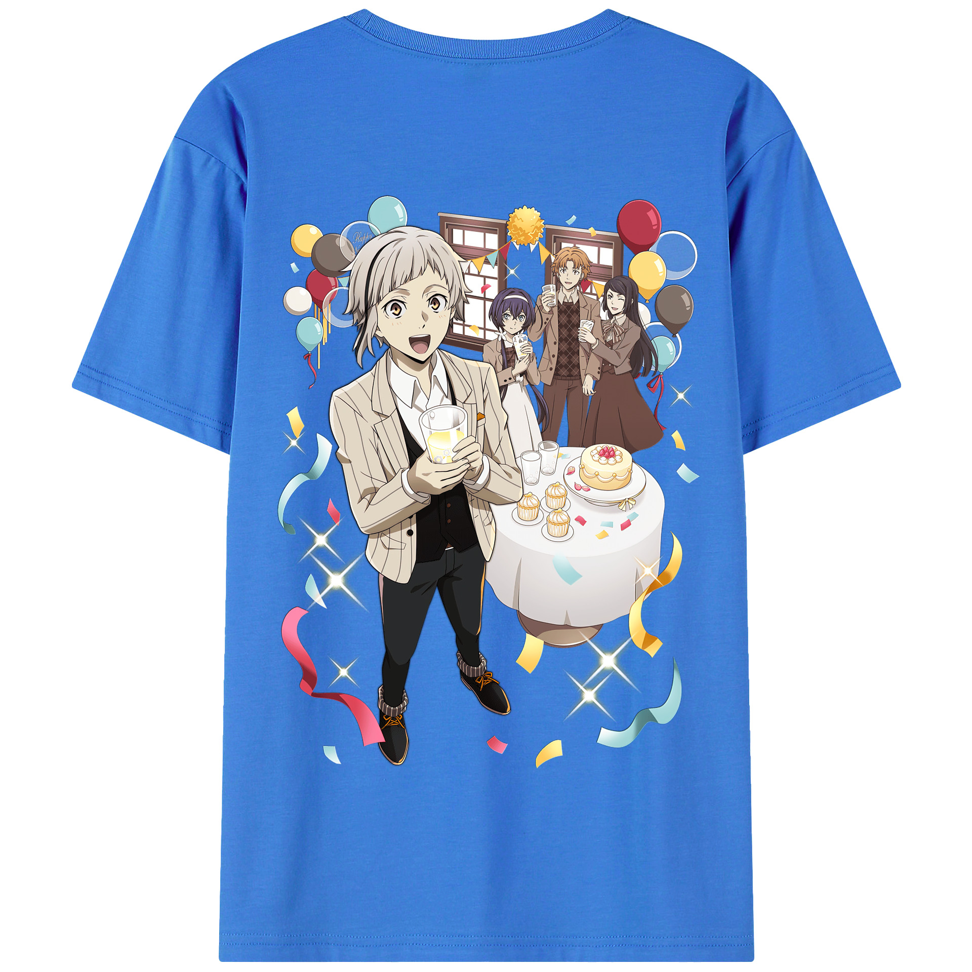 （画像用） 文豪ストレイドッグス Bungo Stray Dogs 綿100％半袖Tシャツ（背面プリント）
