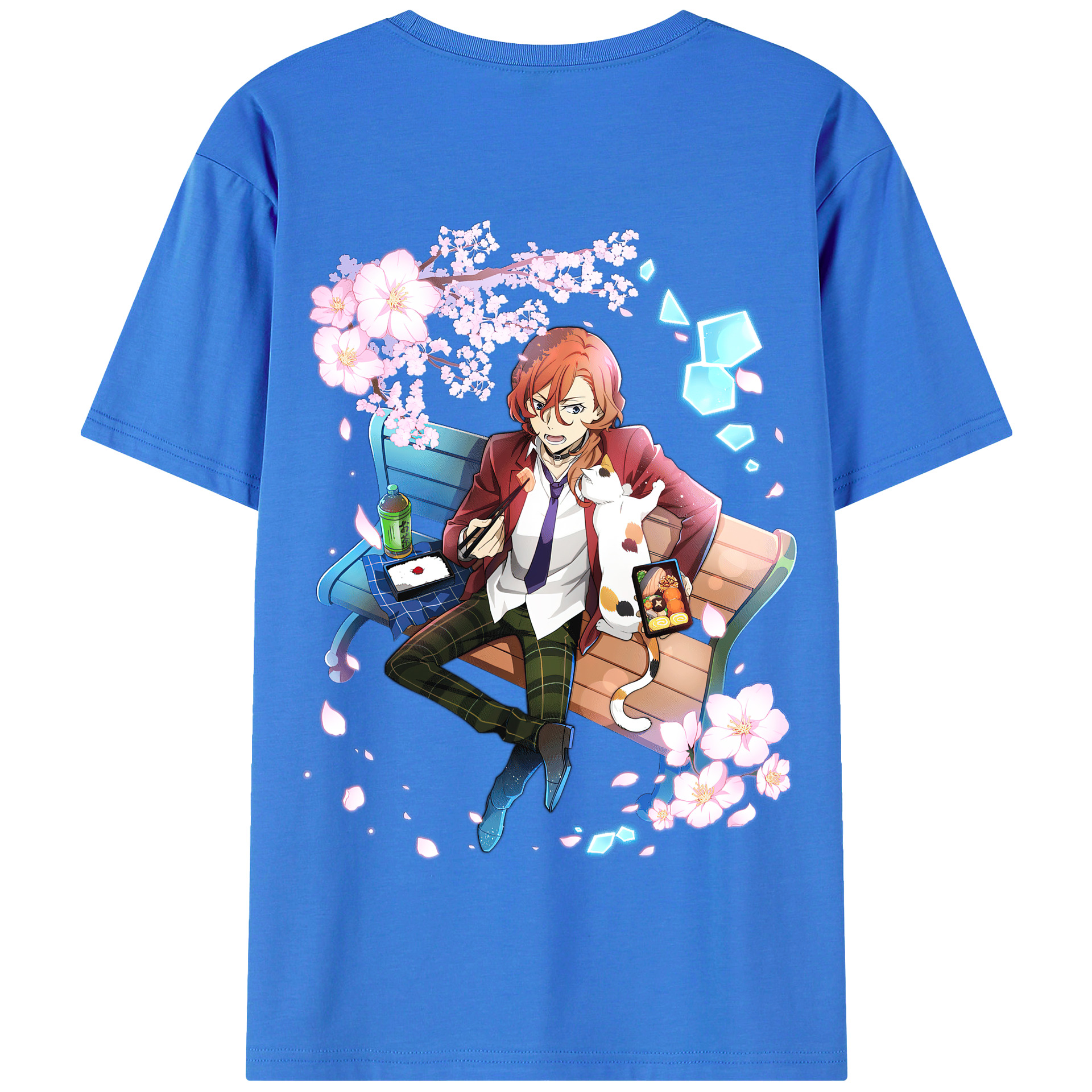 （画像用） 文豪ストレイドッグス Bungo Stray Dogs 綿100％半袖Tシャツ（背面プリント）