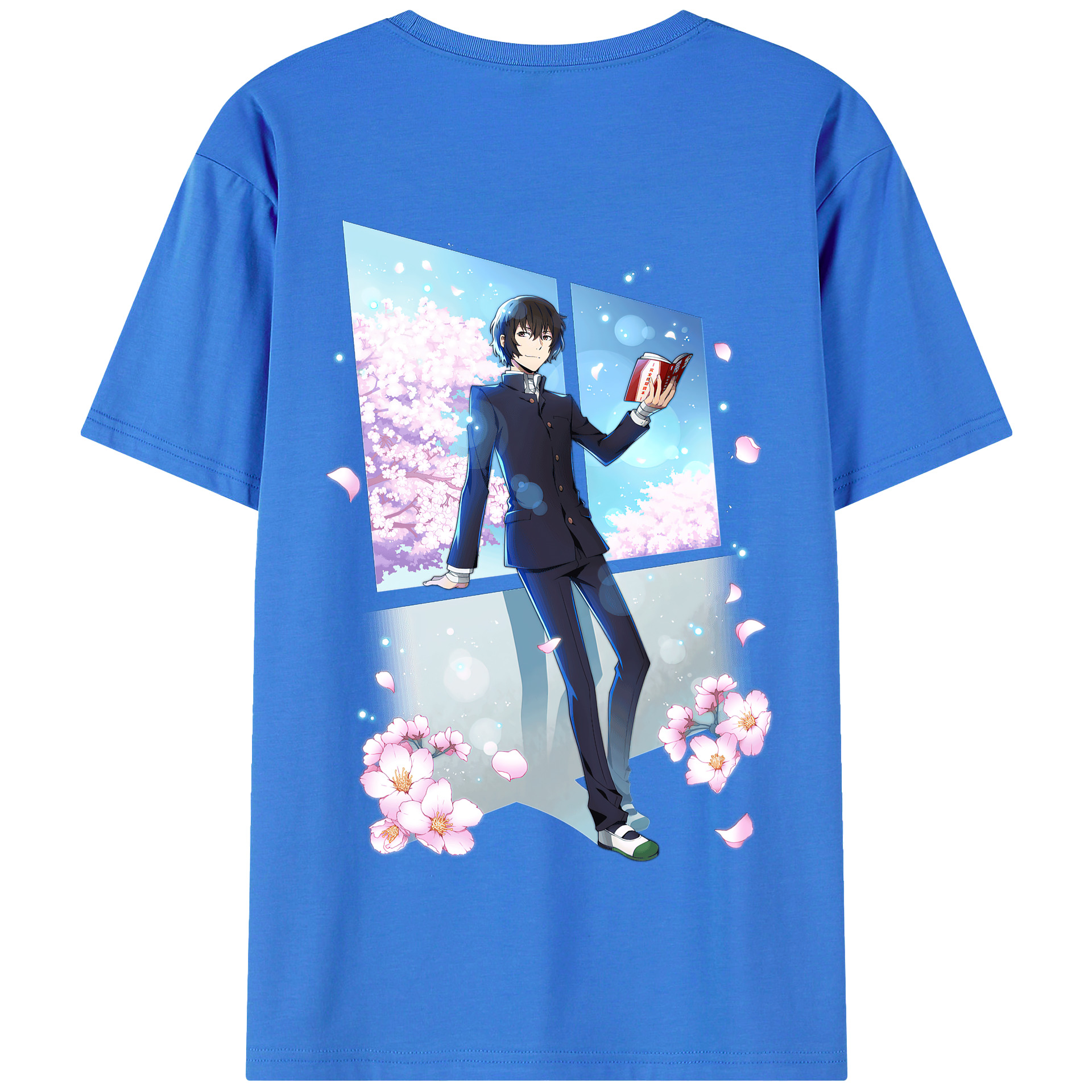 （画像用） 文豪ストレイドッグス Bungo Stray Dogs 綿100％半袖Tシャツ（背面プリント）