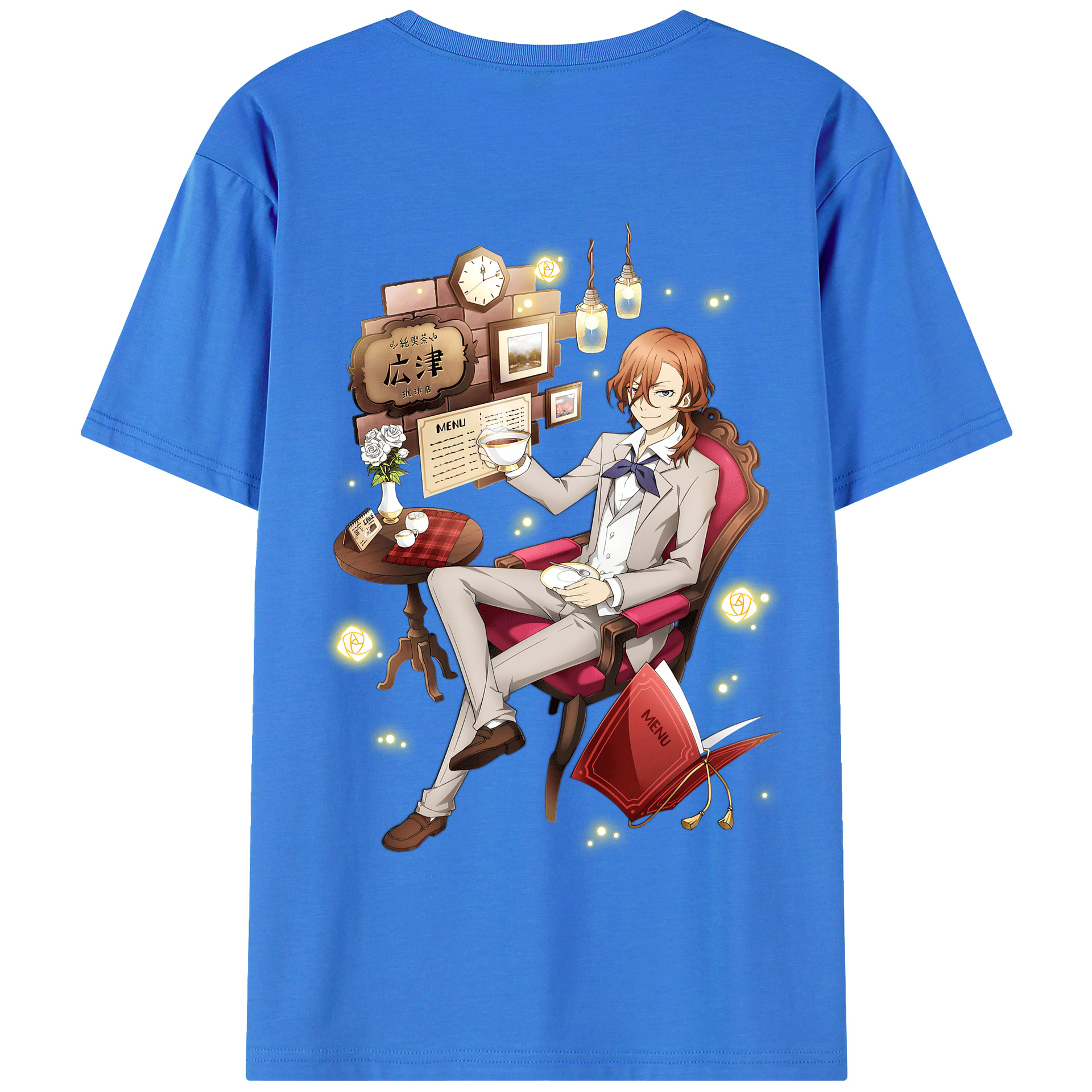 （画像用） 文豪ストレイドッグス Bungo Stray Dogs 綿100％半袖Tシャツ（背面プリント）