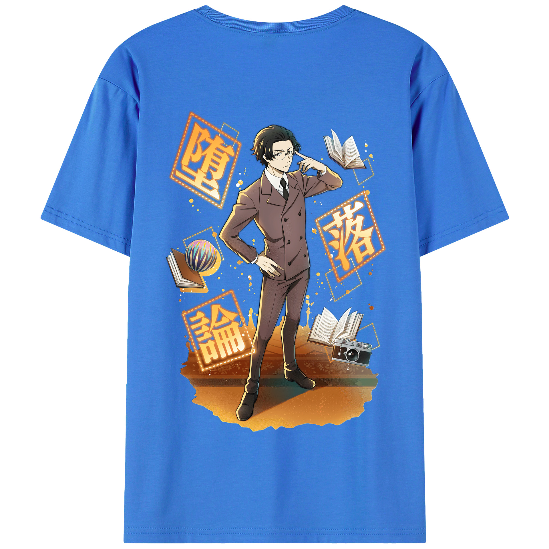 （画像用） 文豪ストレイドッグス Bungo Stray Dogs 綿100％半袖Tシャツ（背面プリント）