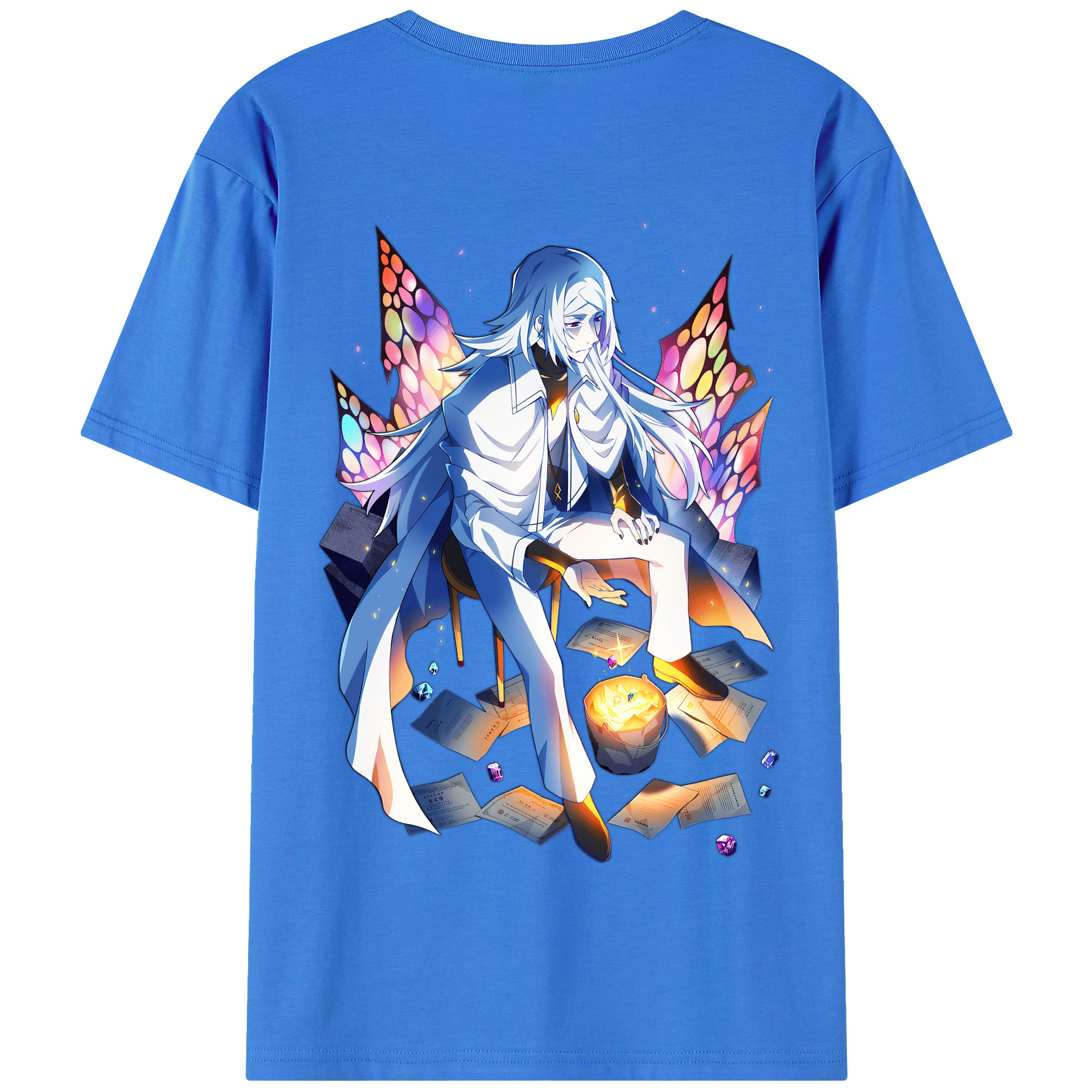 （画像用） 文豪ストレイドッグス Bungo Stray Dogs 綿100％半袖Tシャツ（背面プリント）