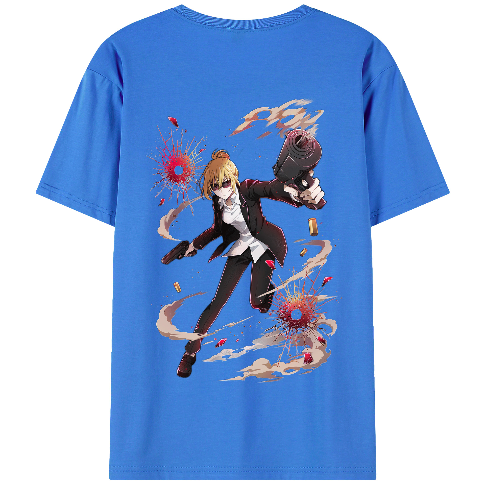（画像用） 文豪ストレイドッグス Bungo Stray Dogs 綿100％半袖Tシャツ（背面プリント）