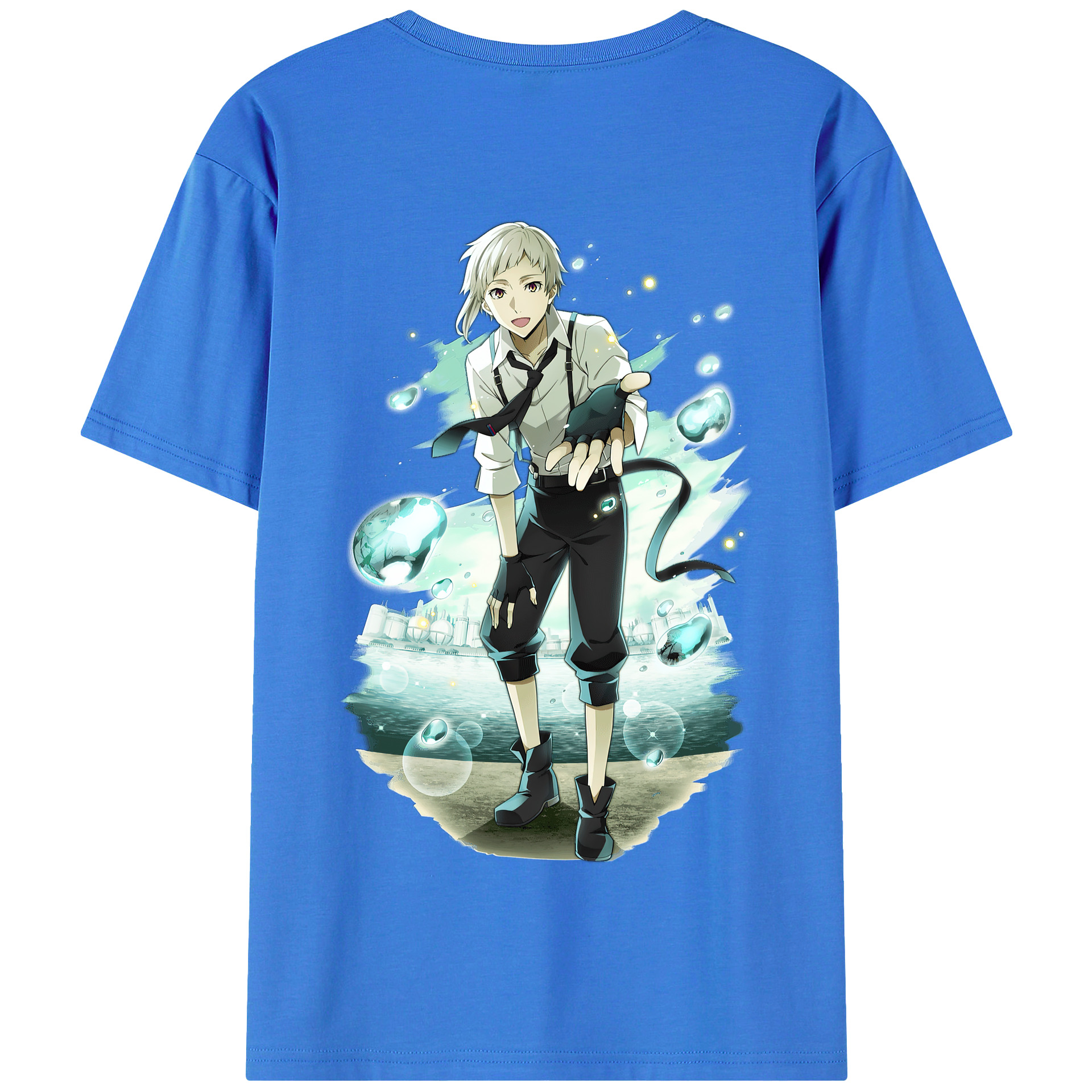 （画像用） 文豪ストレイドッグス Bungo Stray Dogs 綿100％半袖Tシャツ（背面プリント）