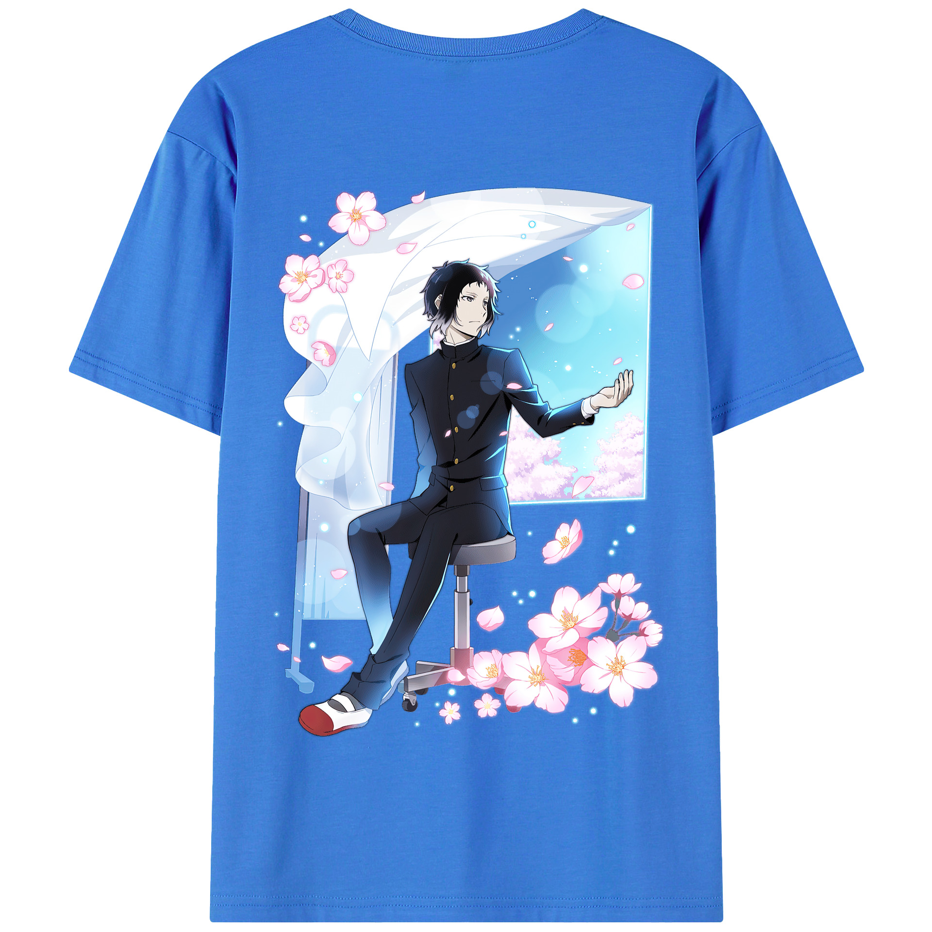 （画像用） 文豪ストレイドッグス Bungo Stray Dogs 綿100％半袖Tシャツ（背面プリント）