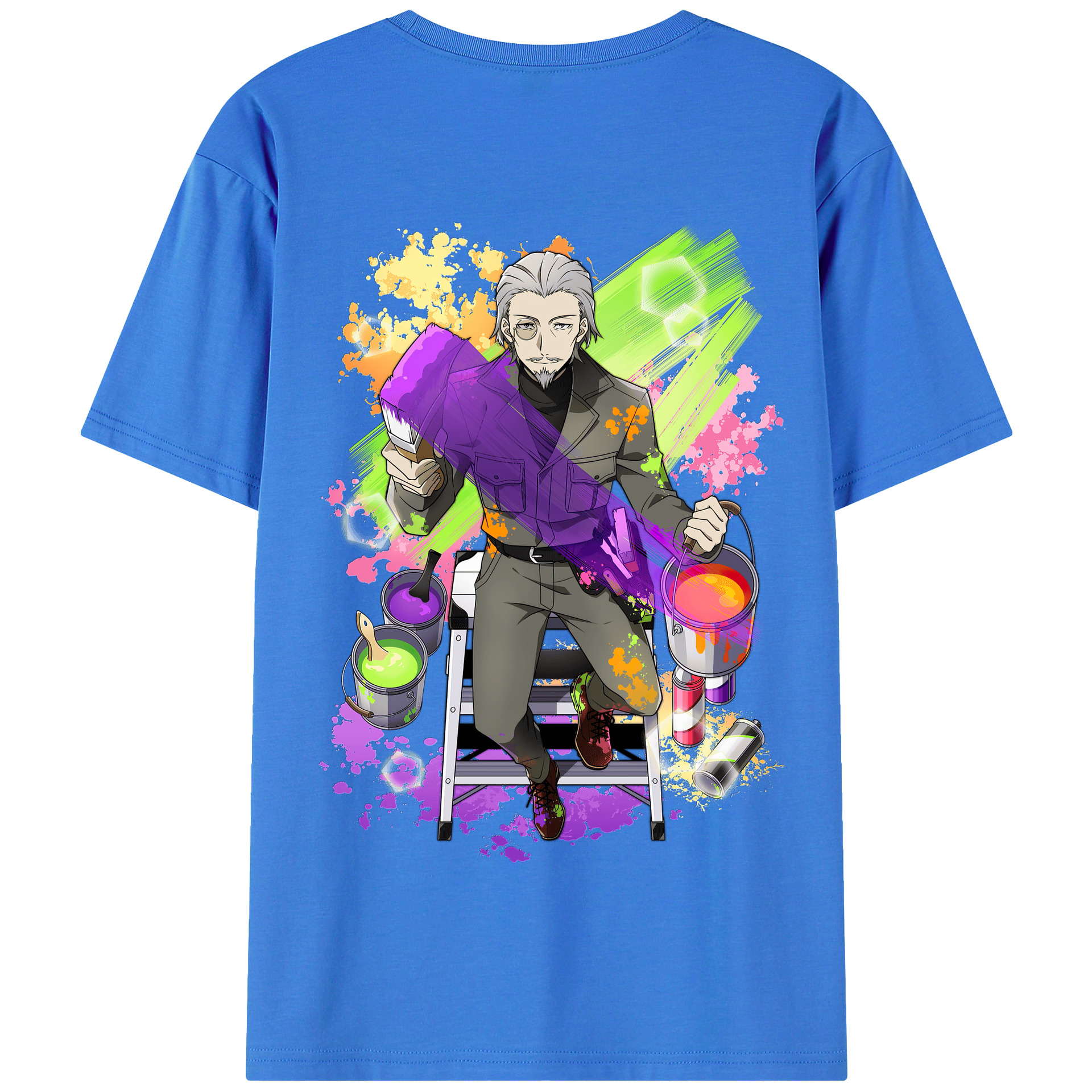 （画像用） 文豪ストレイドッグス Bungo Stray Dogs 綿100％半袖Tシャツ（背面プリント）