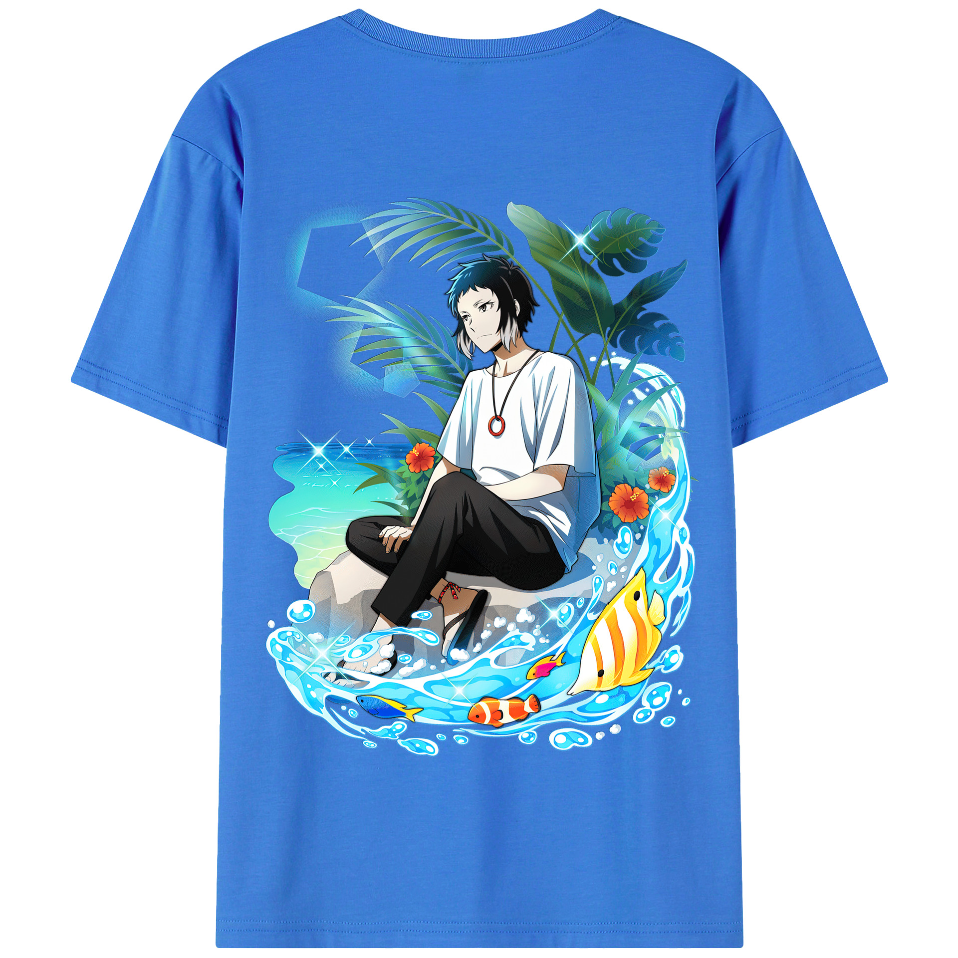 （画像用） 文豪ストレイドッグス Bungo Stray Dogs 綿100％半袖Tシャツ（背面プリント）