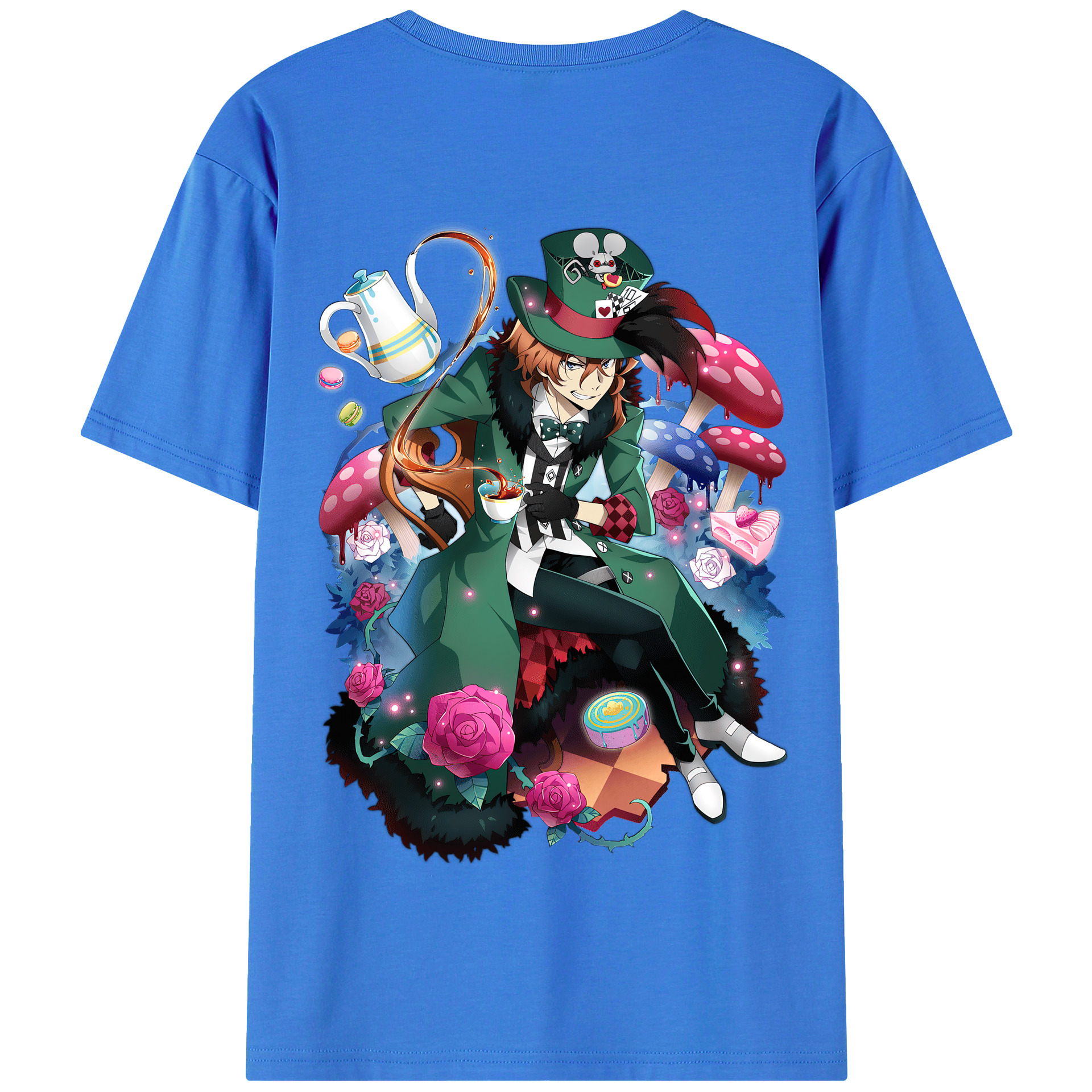 （画像用） 文豪ストレイドッグス Bungo Stray Dogs 綿100％半袖Tシャツ（背面プリント）