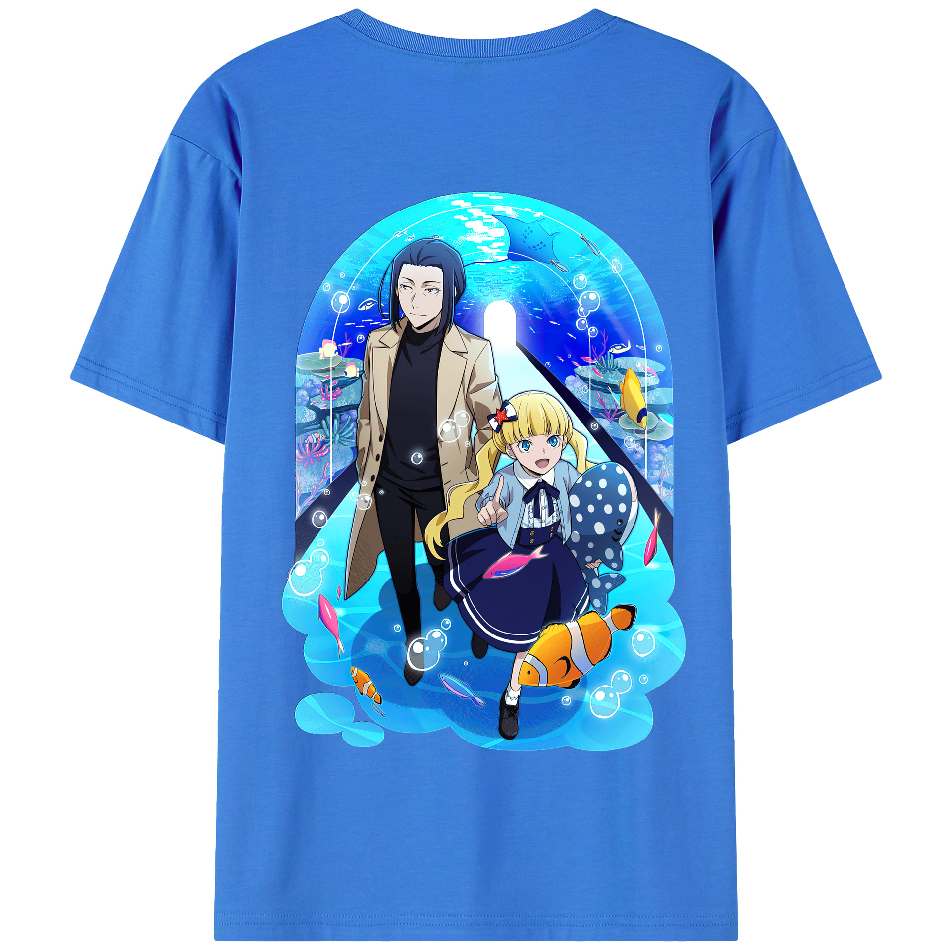 （画像用） 文豪ストレイドッグス Bungo Stray Dogs 綿100％半袖Tシャツ（背面プリント）